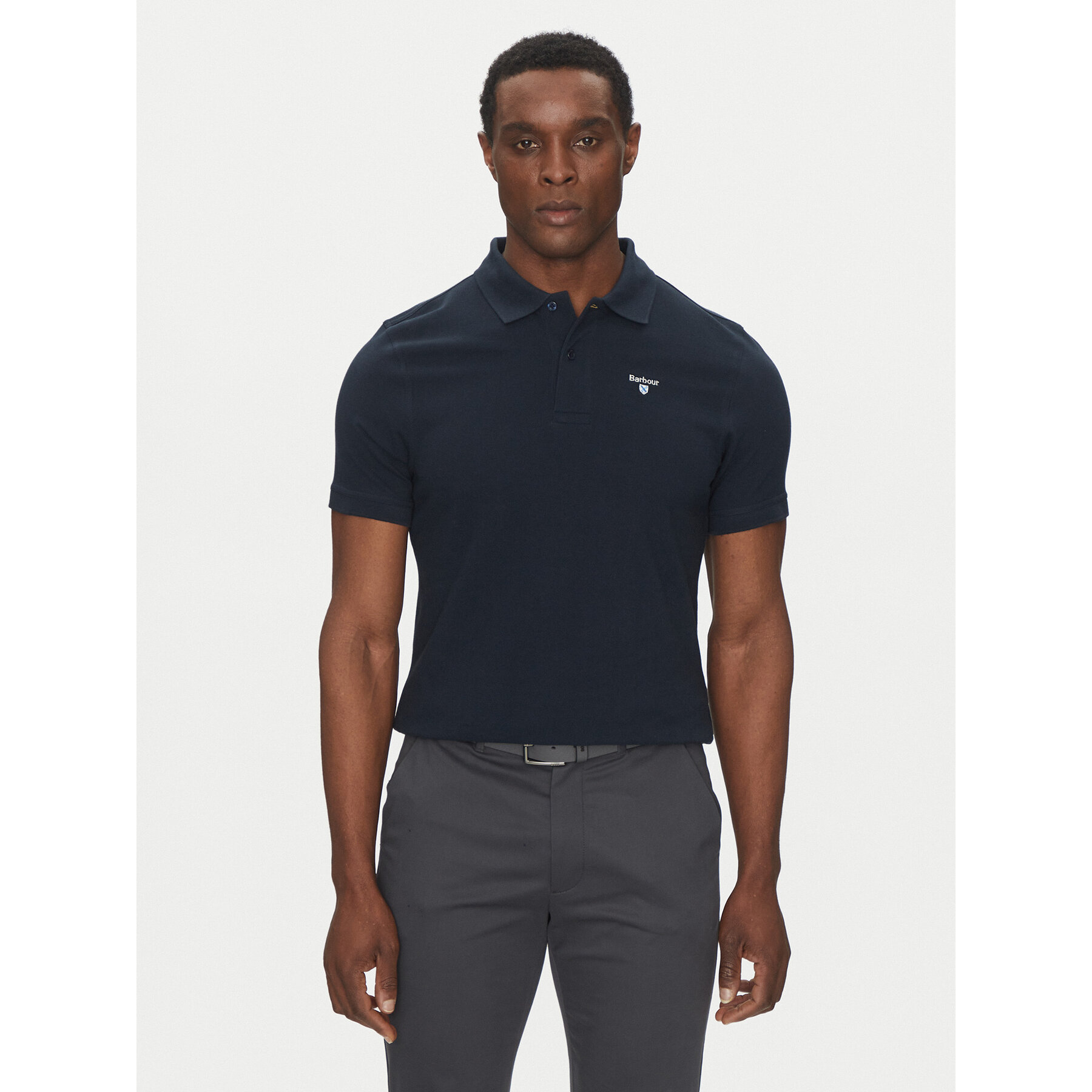 Barbour Polo Original Sports MML0358NY31 Blu Scuro Tailored Fit