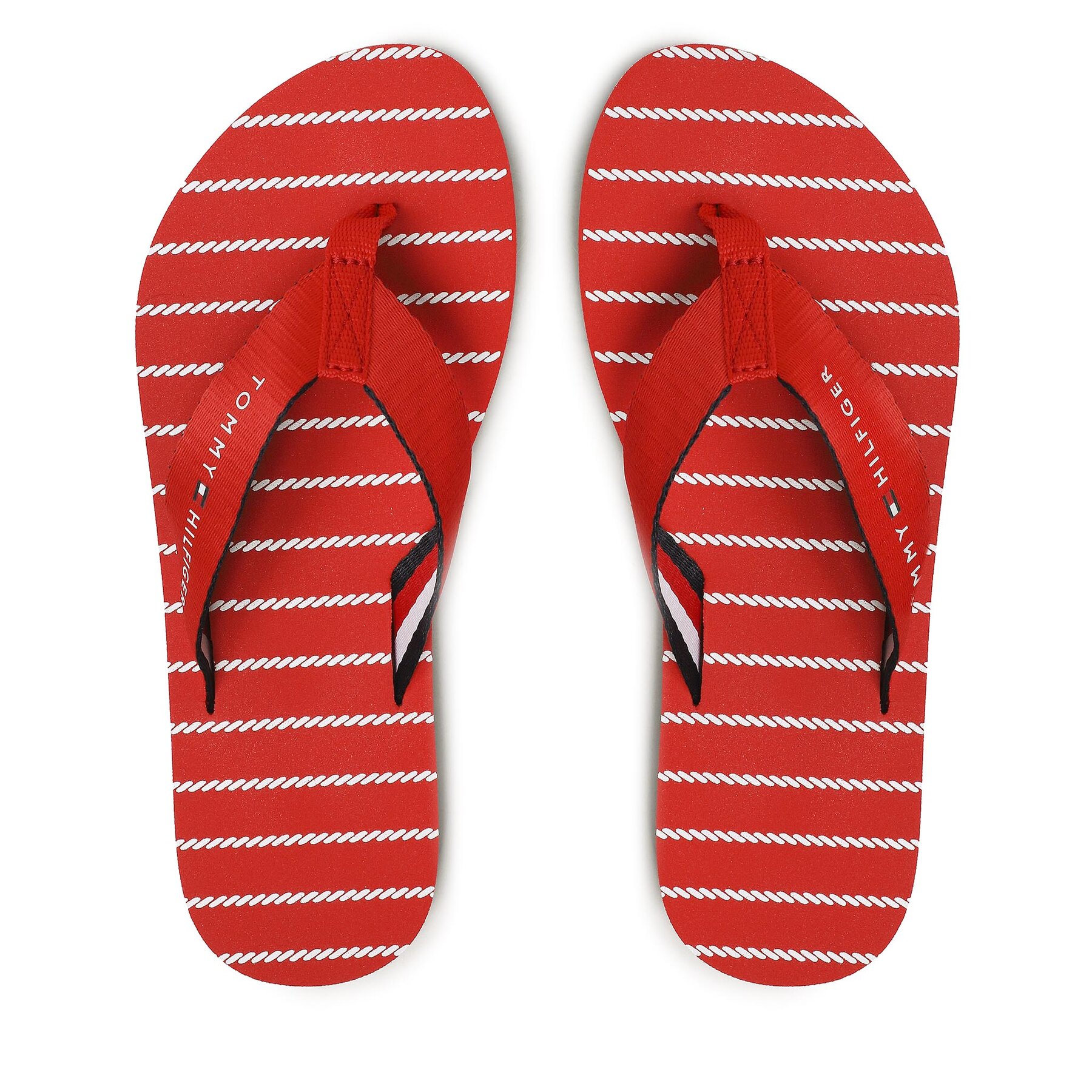 Chancletas Tommy Hilfiger Essential Rope Sandal FW0FW07142 Rojo