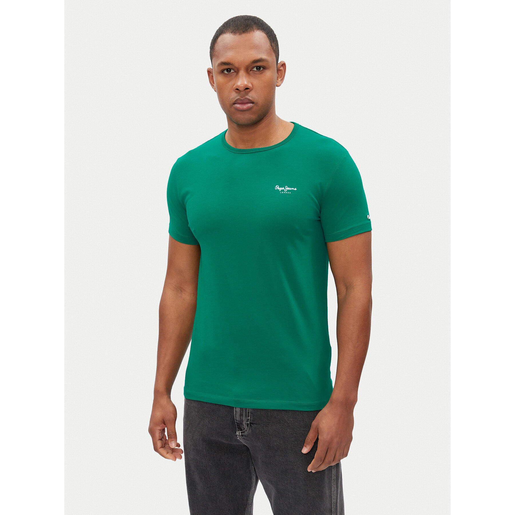 Pepe Jeans T-Shirt Original Basic PM508212 Πράσινο Slim Fit
