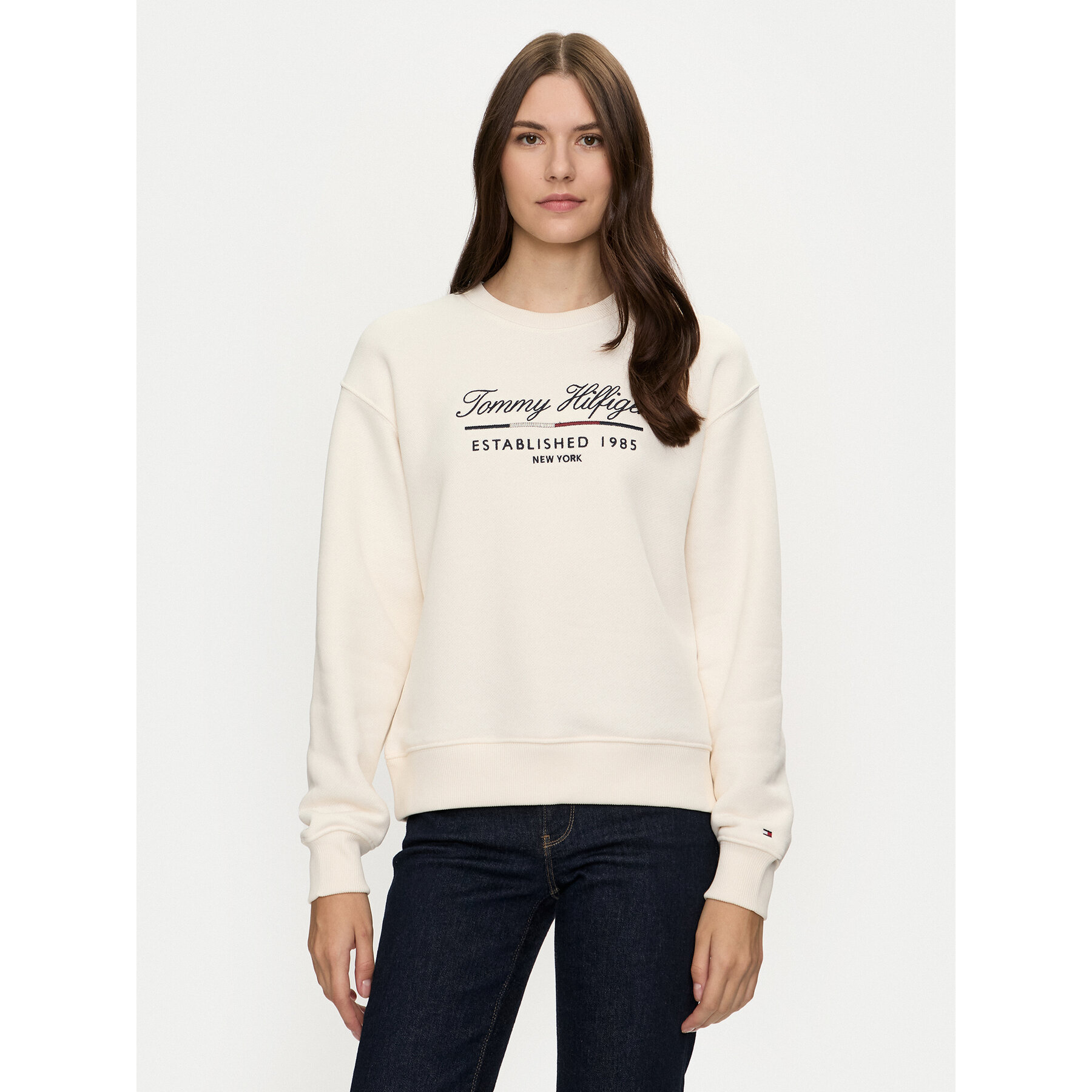 Tommy Hilfiger Sweatshirt Modern WW0WW43574 Weiß Regular Fit