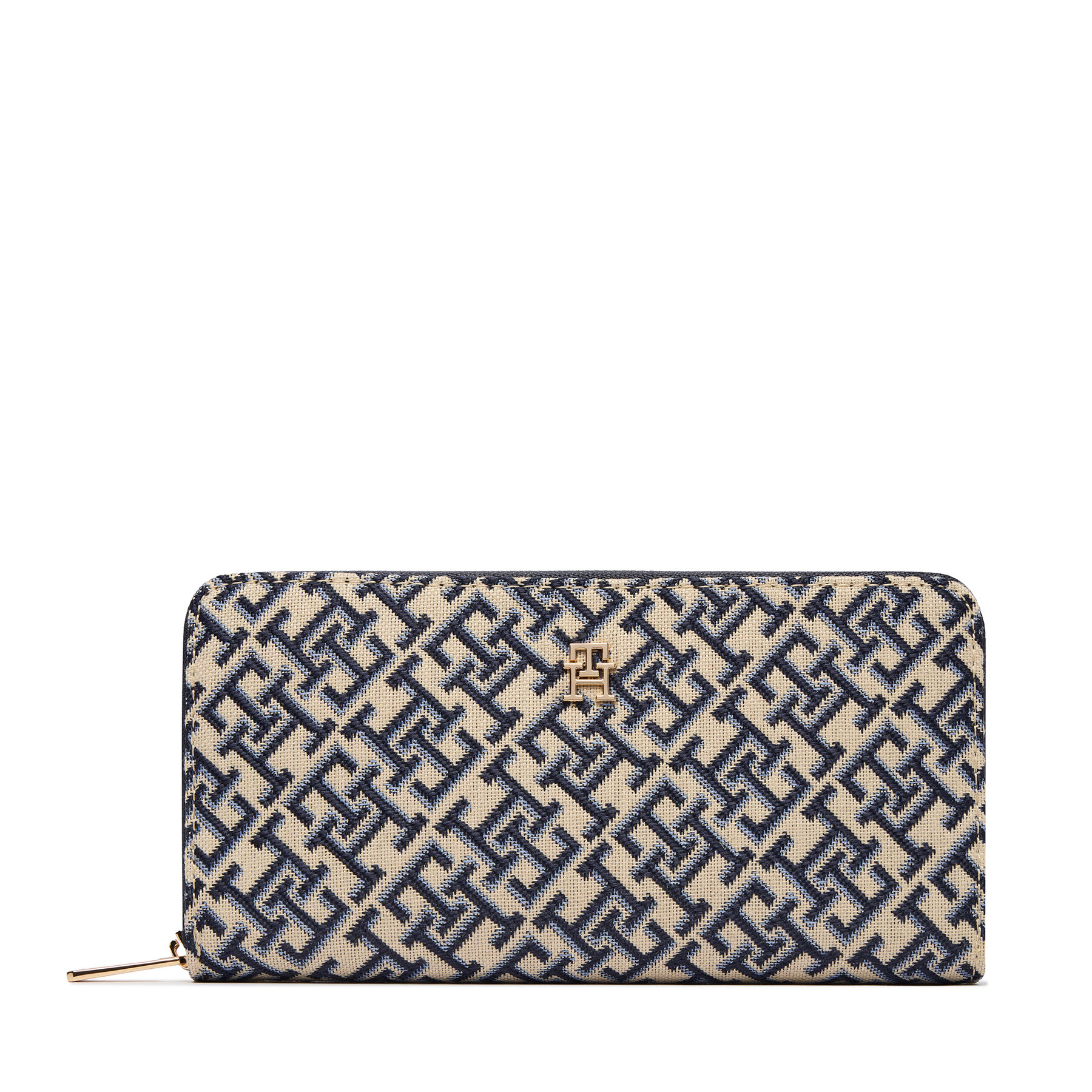 Denarnica Tommy Hilfiger Th Icon Lrg Za Jacquard AW0AW18796 Mornarsko modra