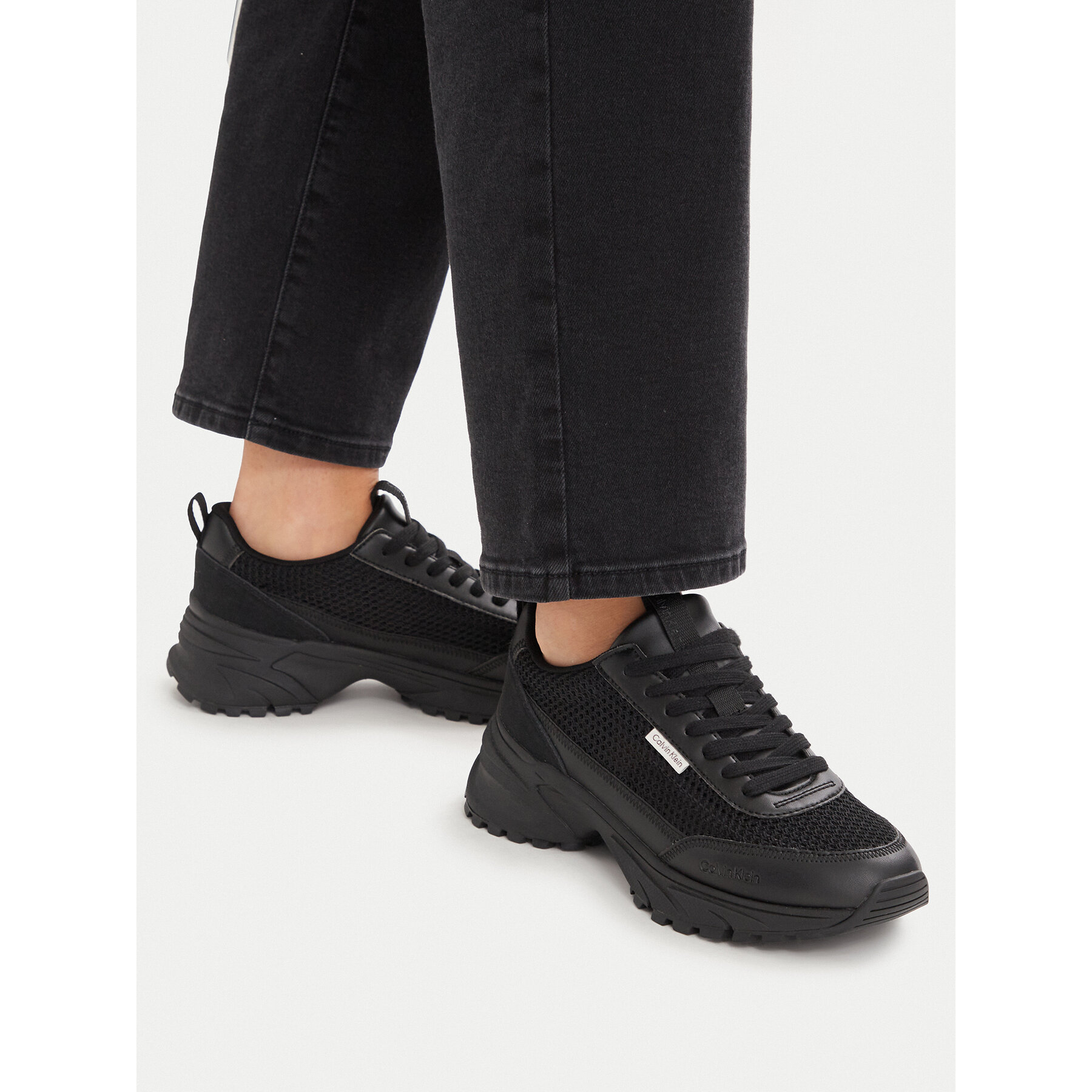 Superge Calvin Klein Hike Runner Lup Lin Mesh HW0HW03000 Črna