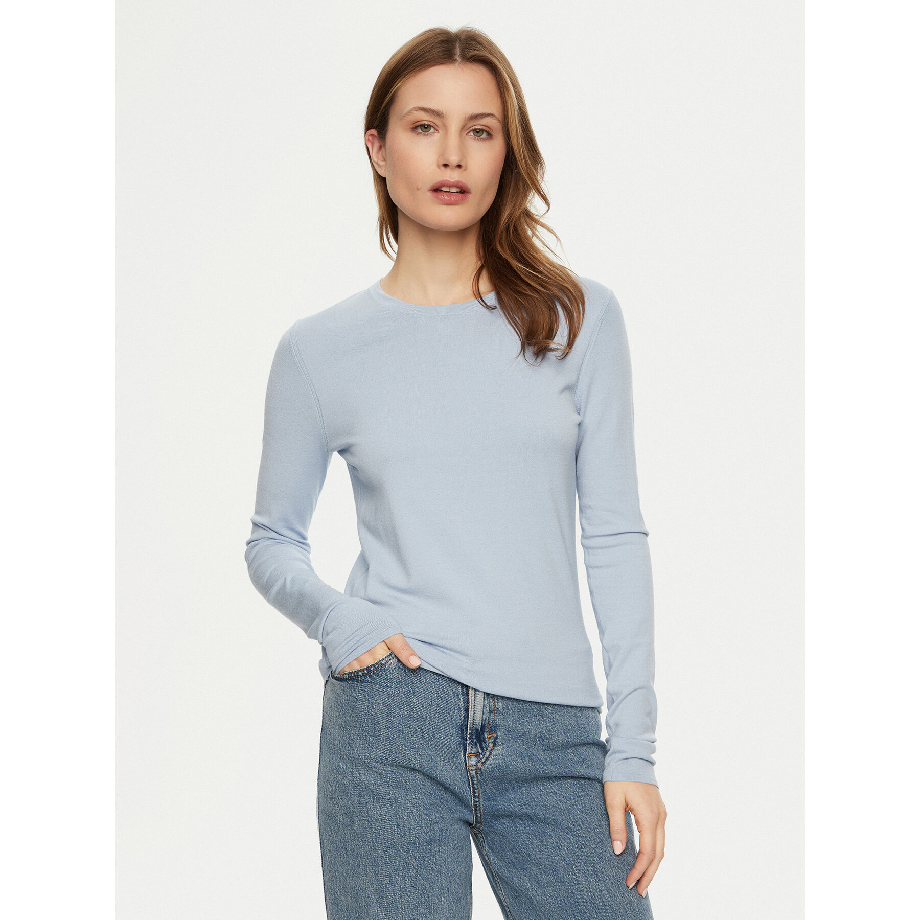 Calvin Klein Bluse K20K208031 Himmelblau Slim Fit