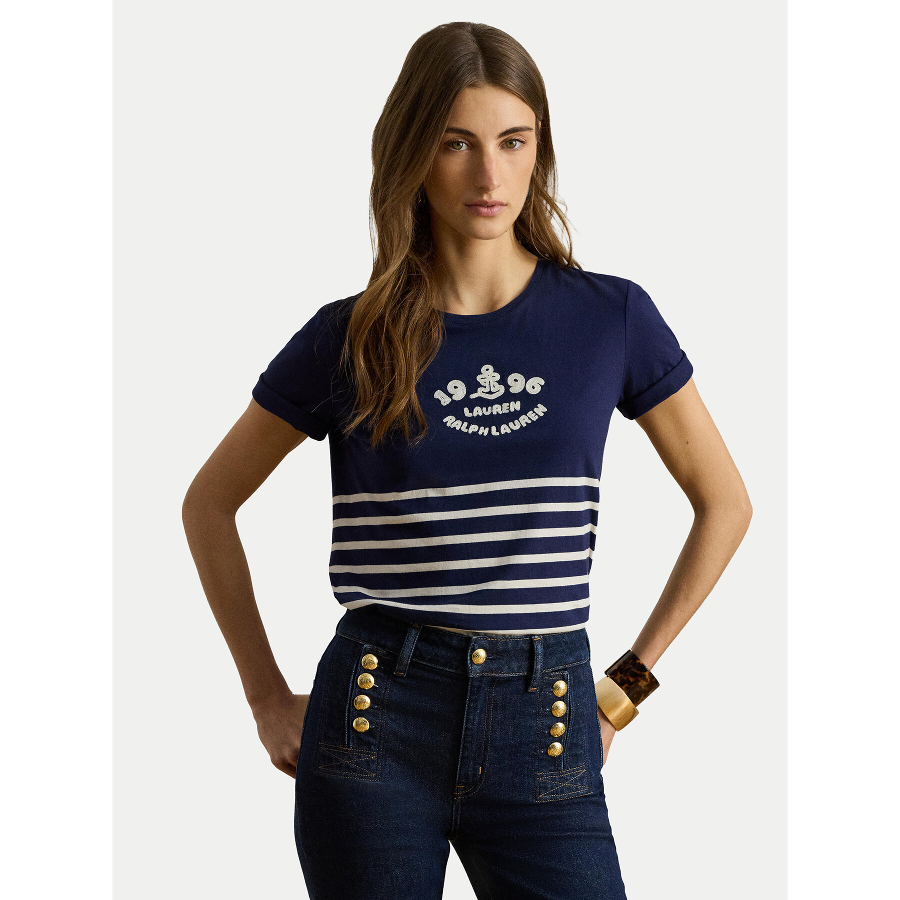 LAUREN RALPH LAUREN T-Shirt 200B21056001 Dunkelblau Relaxed Fit
