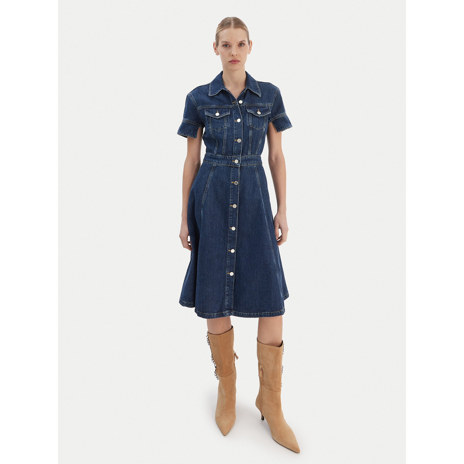 KARL LAGERFELD Jeanskleid B1W13037 Blau Regular Fit