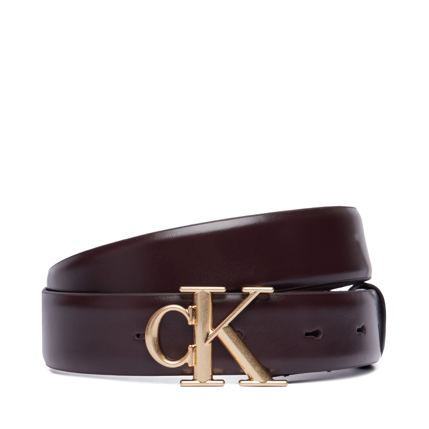 Kabelka Calvin Klein Round Ck Buckle 30Mm Belt Smooth LV04F7074G Krémová