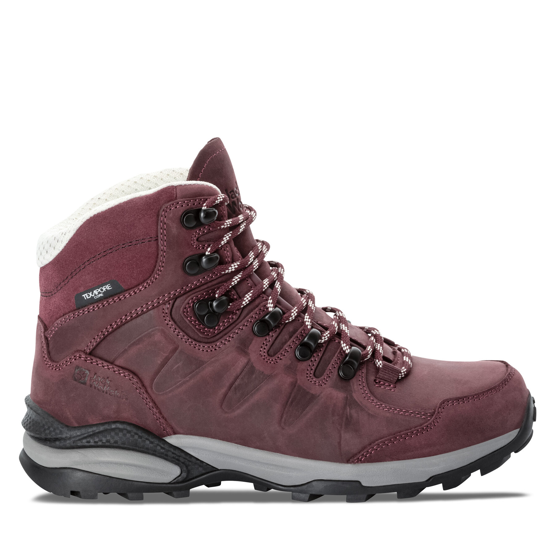 Botas de trekking Jack Wolfskin Refugio Prime Texapore Mid W 4059701 Guinda/burdeos