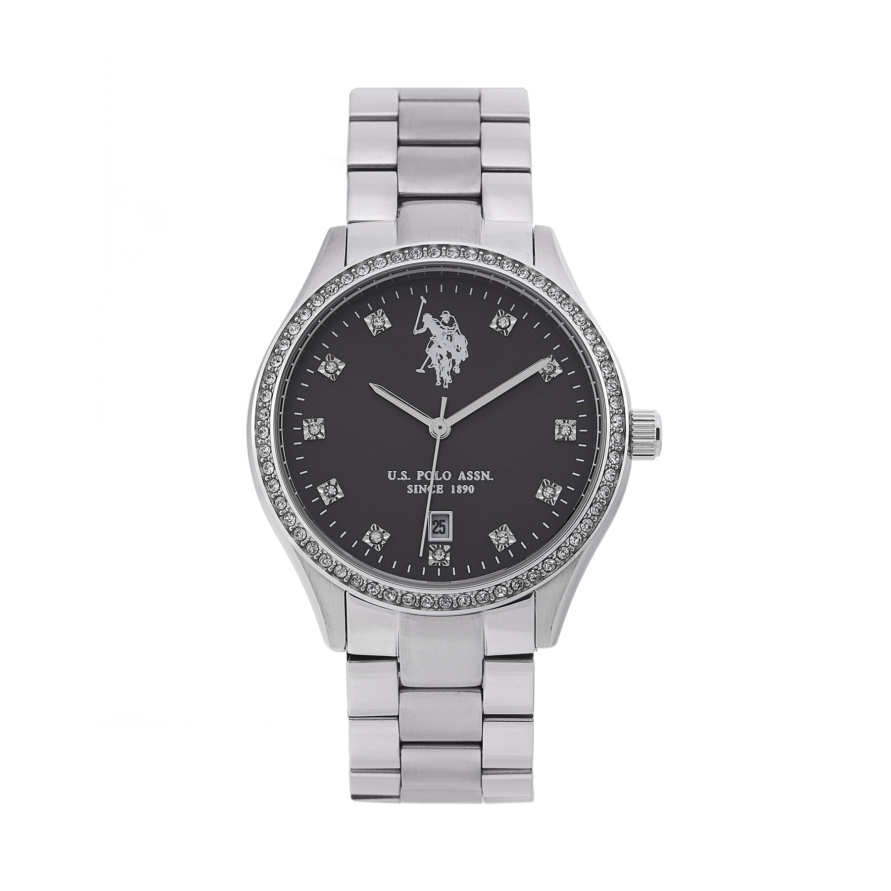 Hodinky U.S. Polo Assn. Colette USP8316BK Strieborná