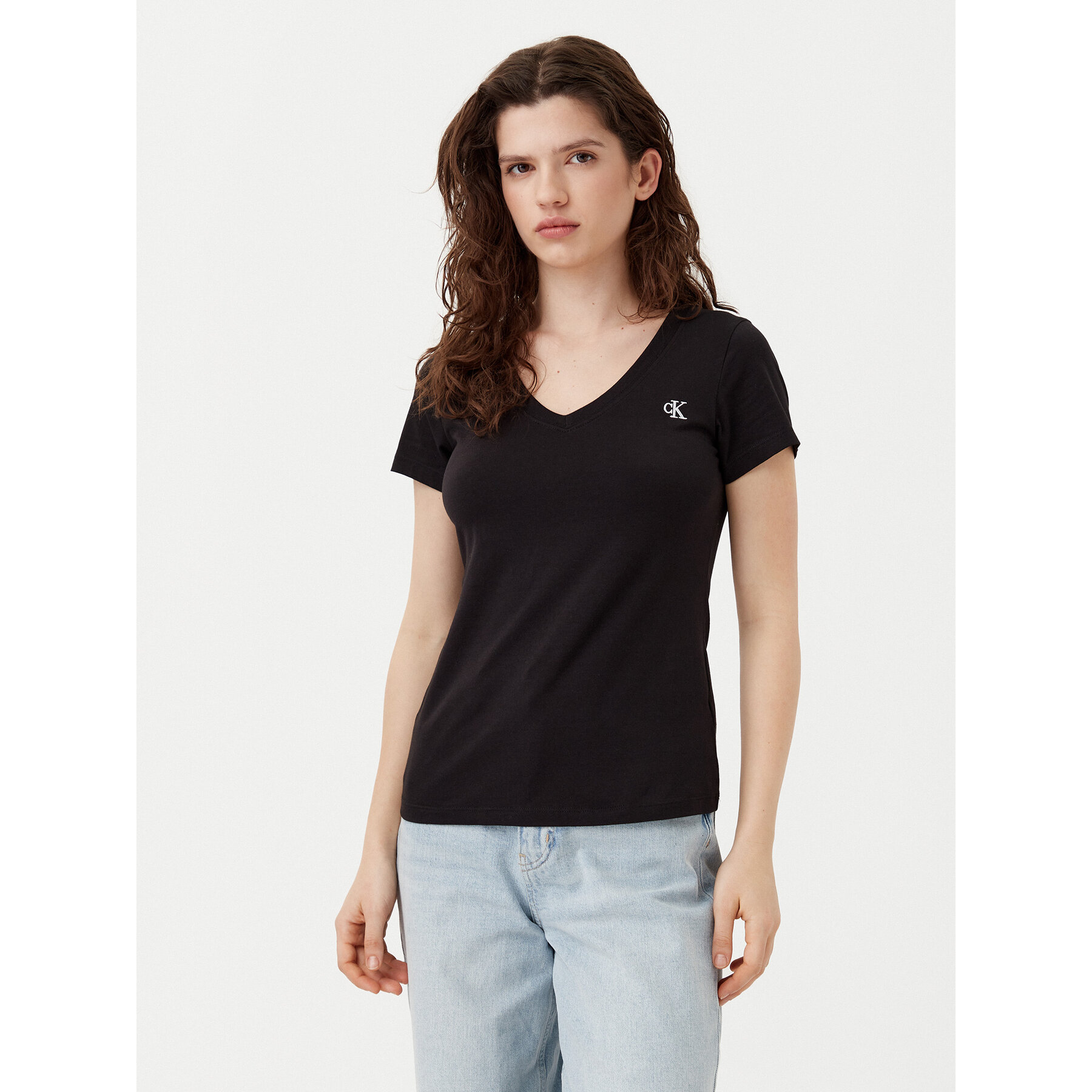 Calvin Klein Jeans Póló Rood J20J213716 Fekete Regular Fit