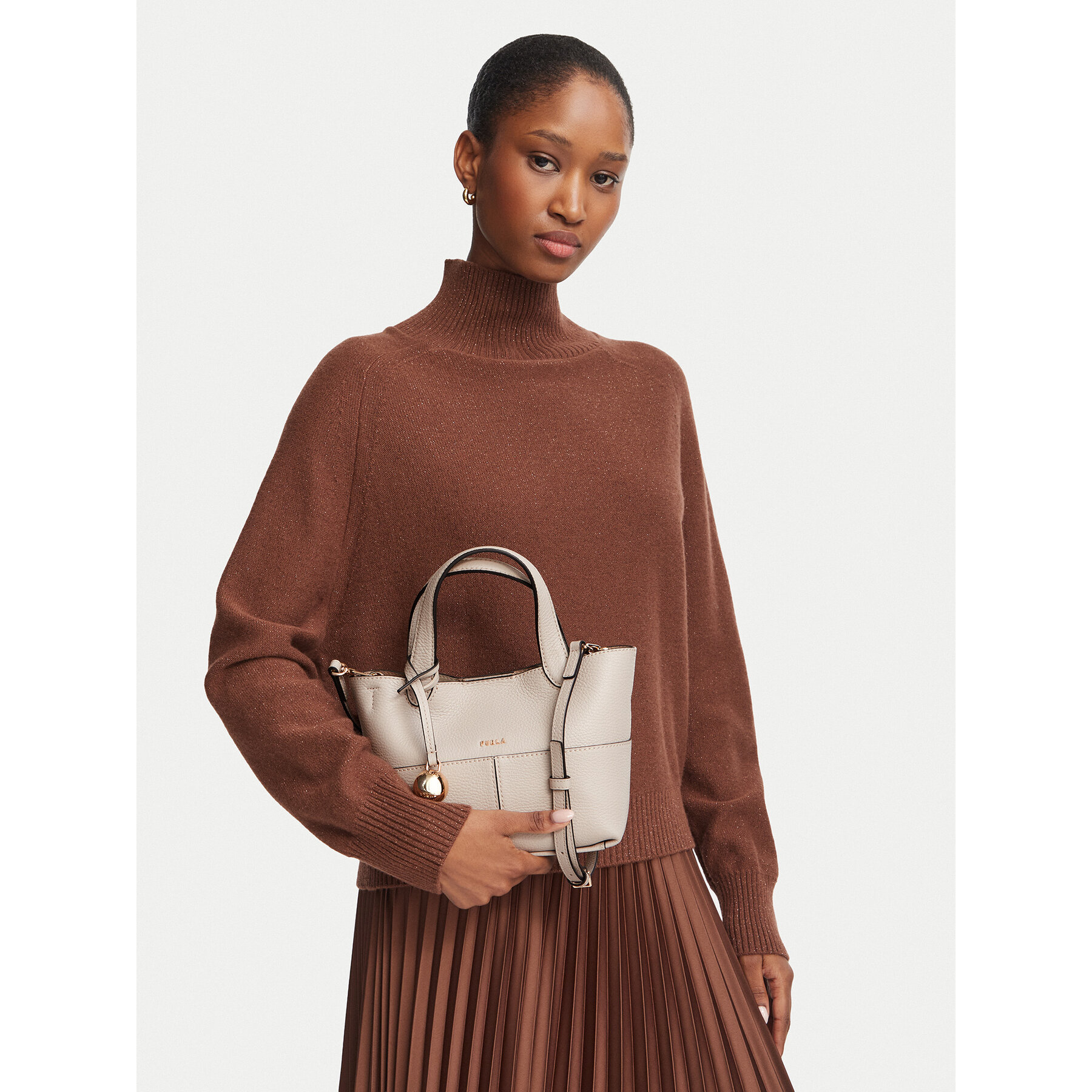 Geantă Furla Primrose M WB02226 HSF000 VAN00 Crem
