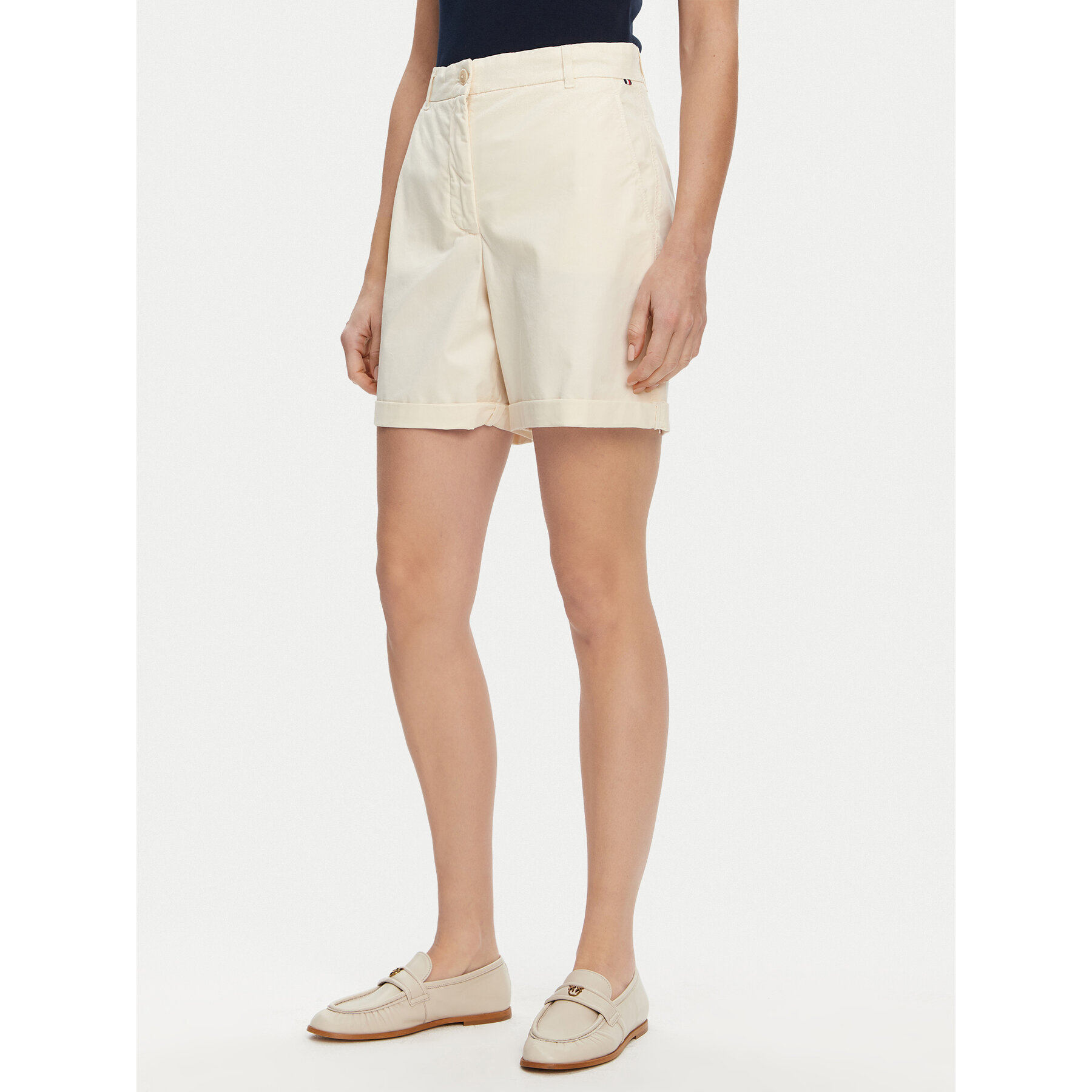 Tommy Hilfiger Stoffshorts WW0WW42457 Écru Regular Fit