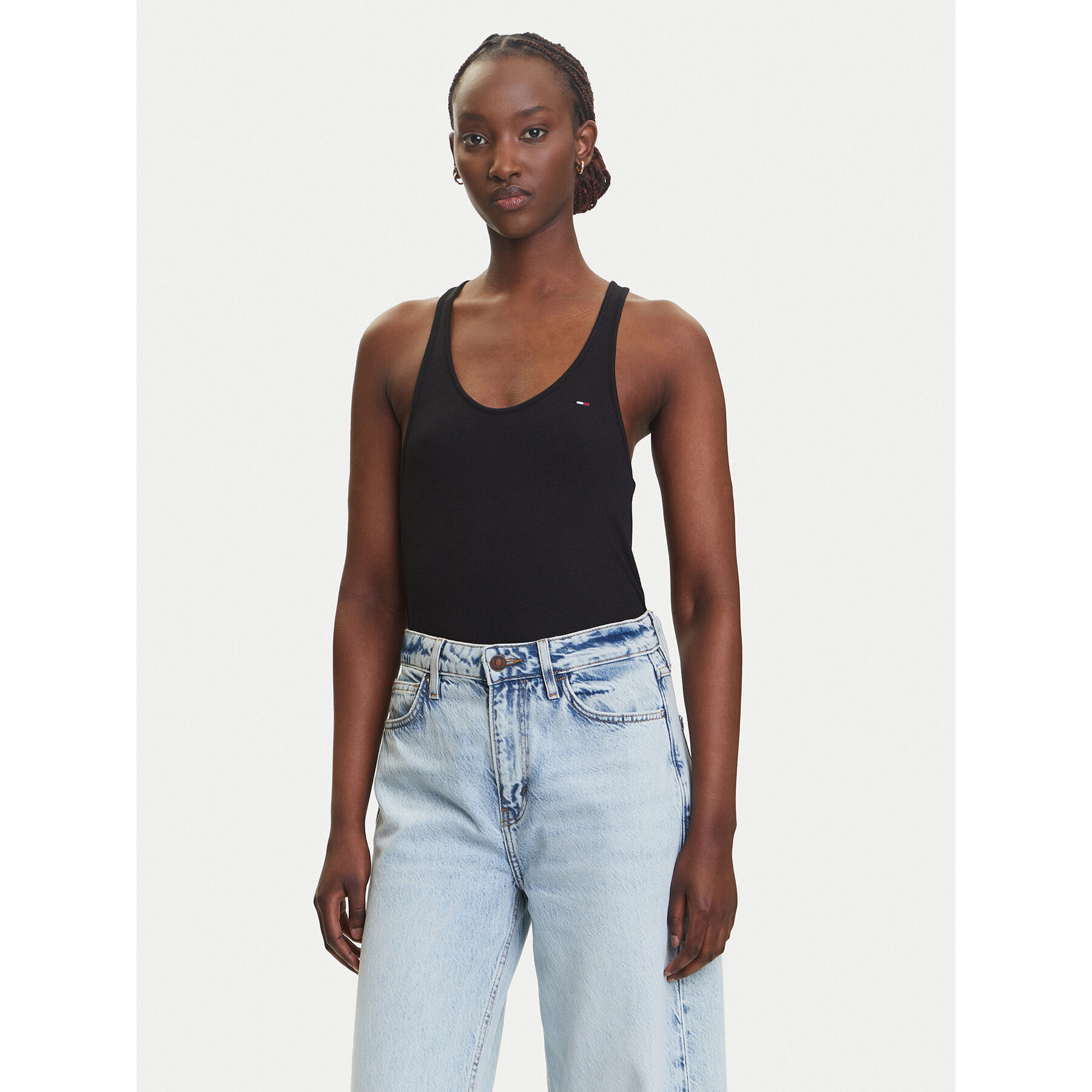 Tommy Jeans Felső DW0DW20917 Fekete Regular Fit