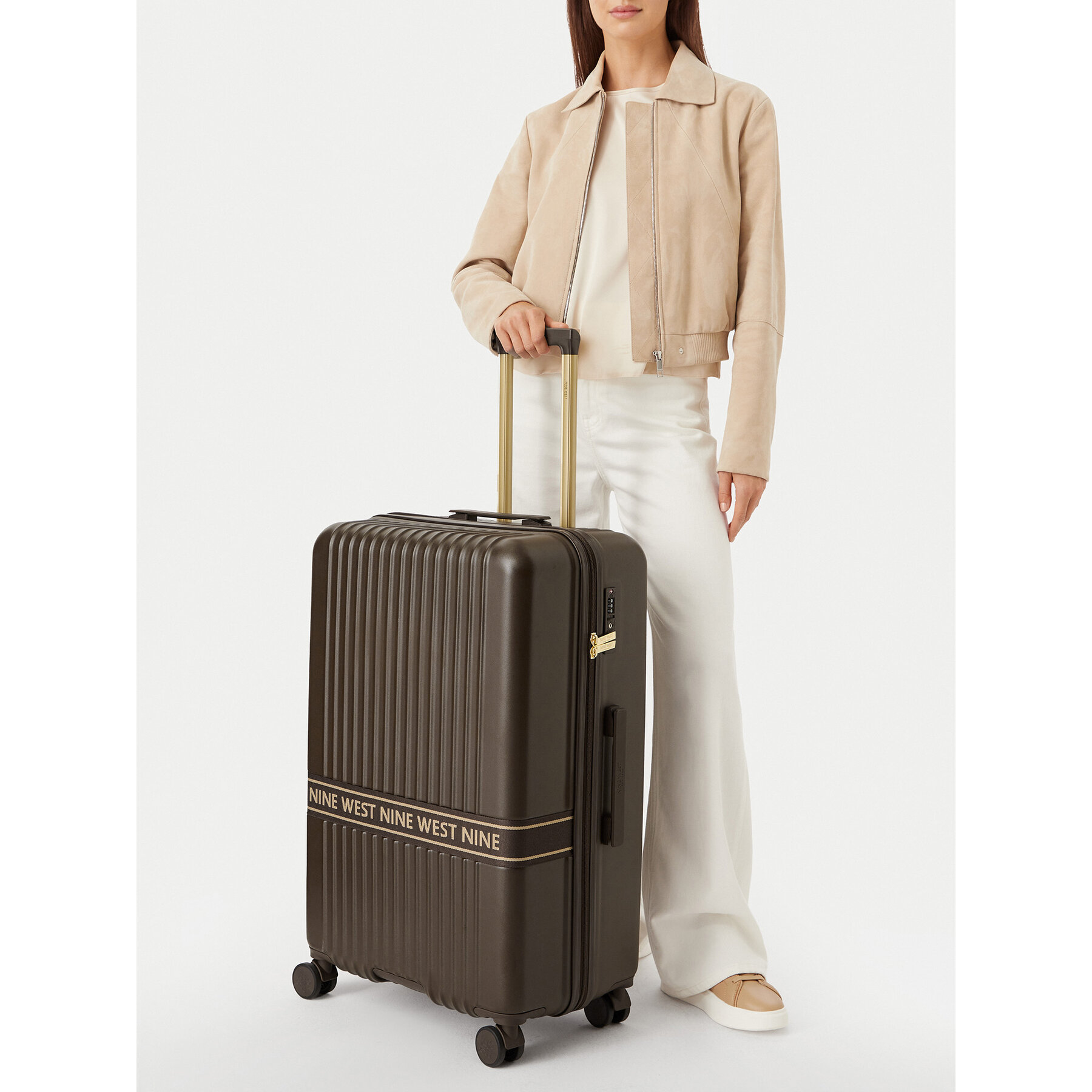 Veliki kofer Nine West CEO-NW-L-001-10 Tamno smeđa