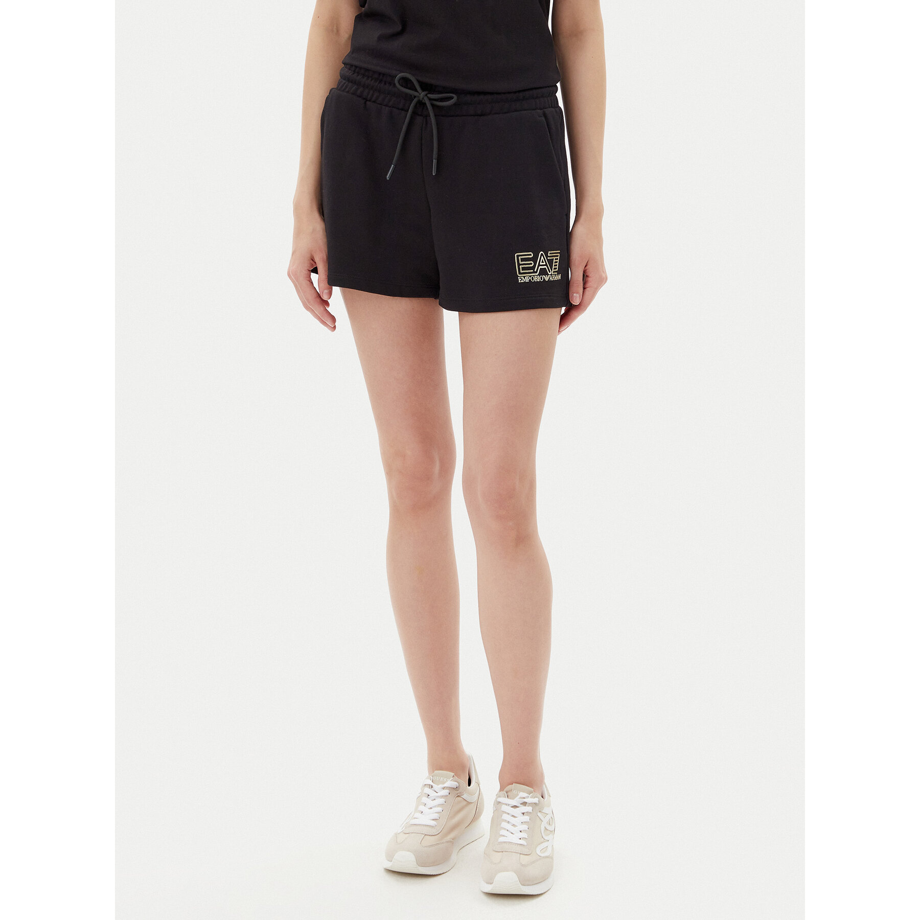 EA7 Emporio Armani Sportshorts 7W000108 AF12473 MC004 Schwarz Loose Fit