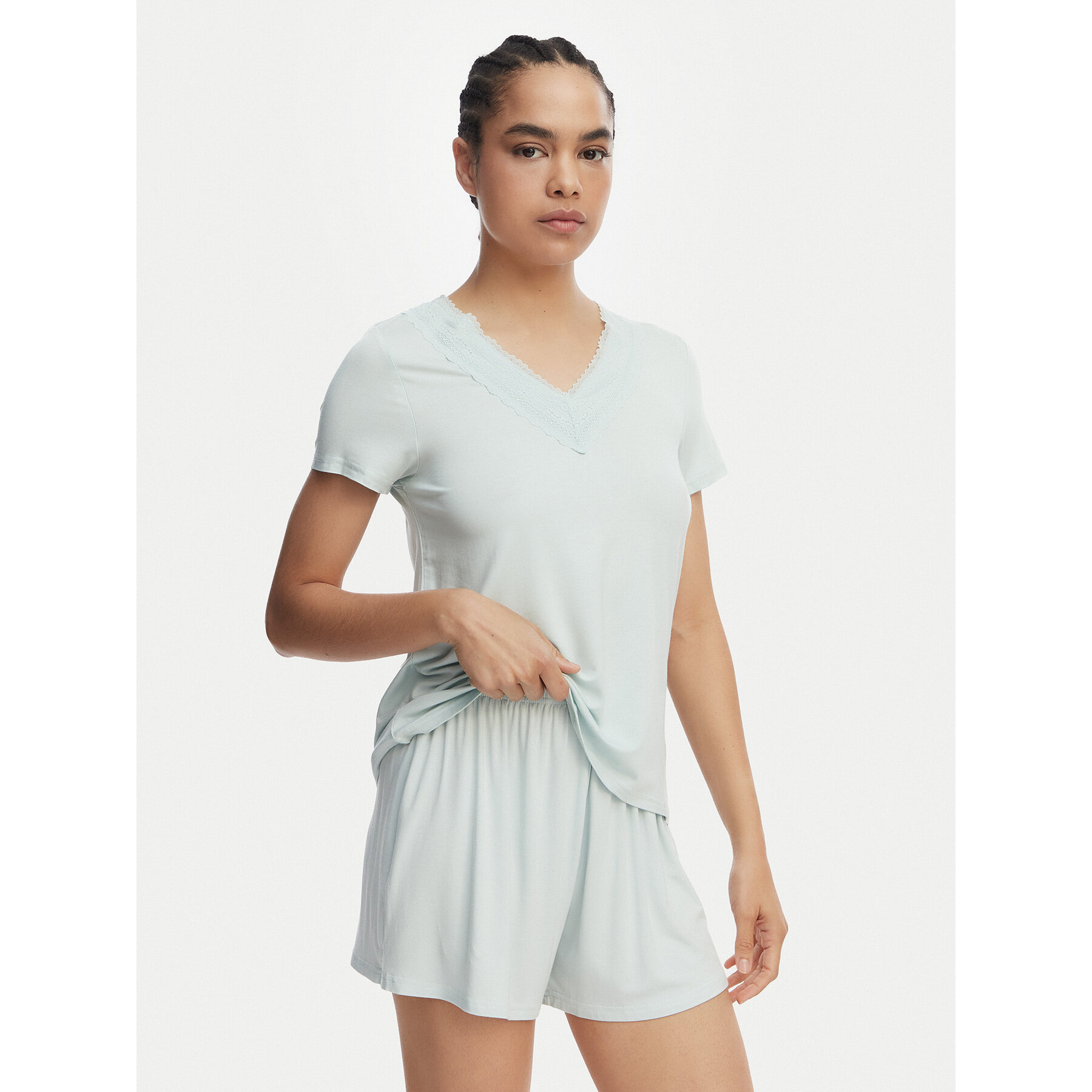 Ysabel Mora Pyjama 10823 Hellgrün Regular Fit