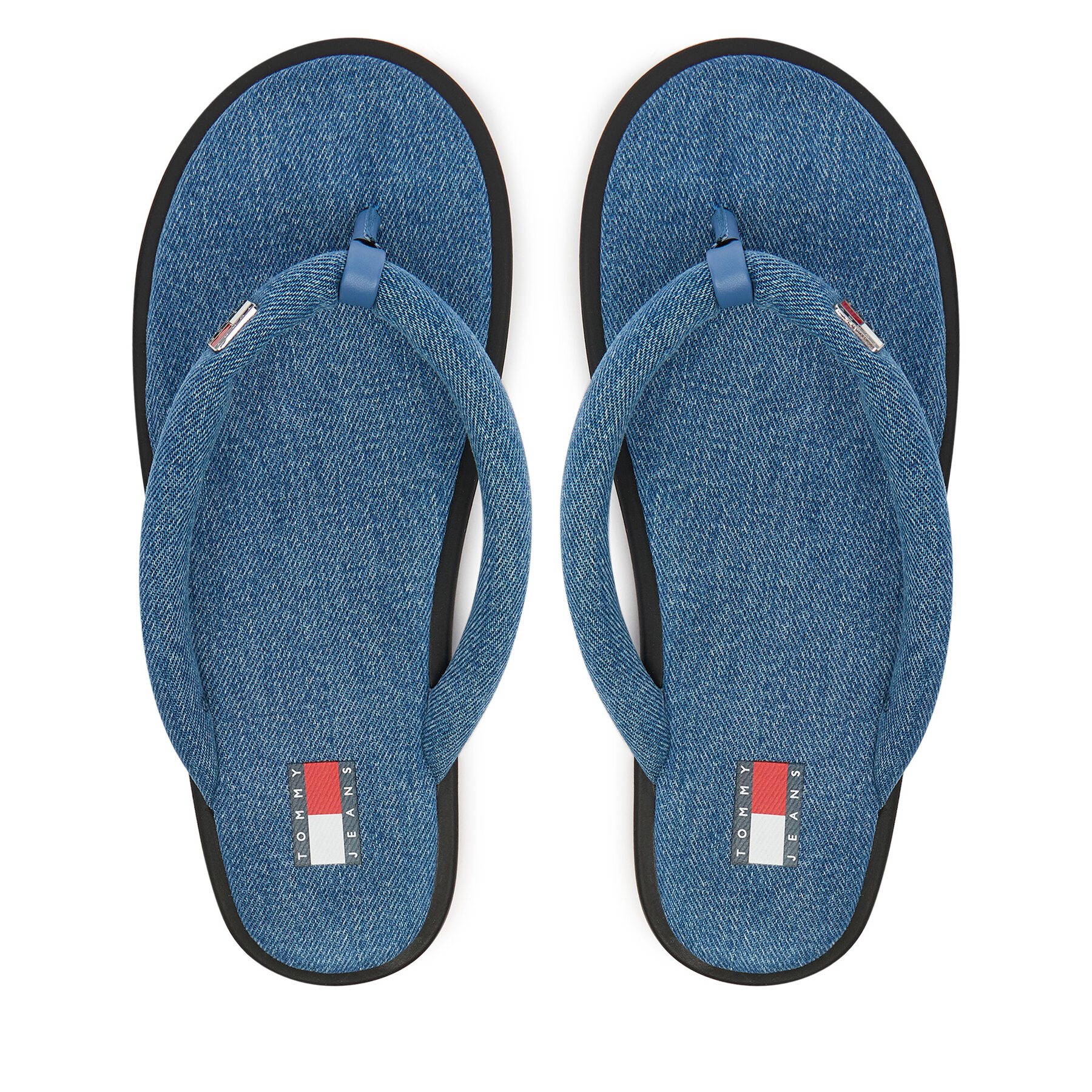 Žabky Tommy Jeans Tjw Padded Denim Casual Sandal EN0EN03021 Modrá