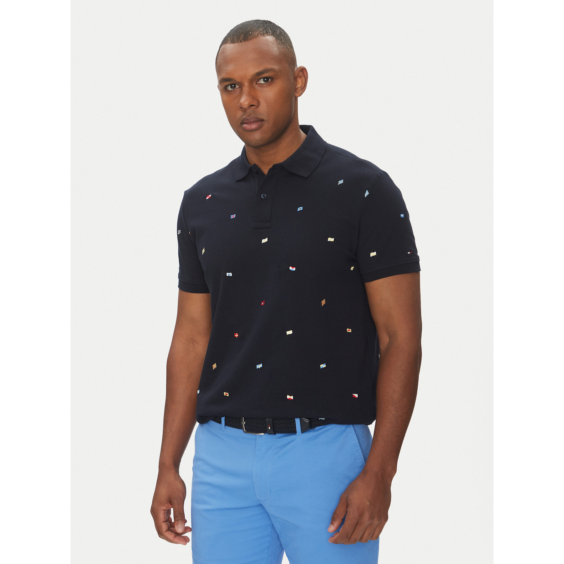 Tommy Hilfiger Polo majica Critter MW0MW39044 Mornarsko modra Regular Fit