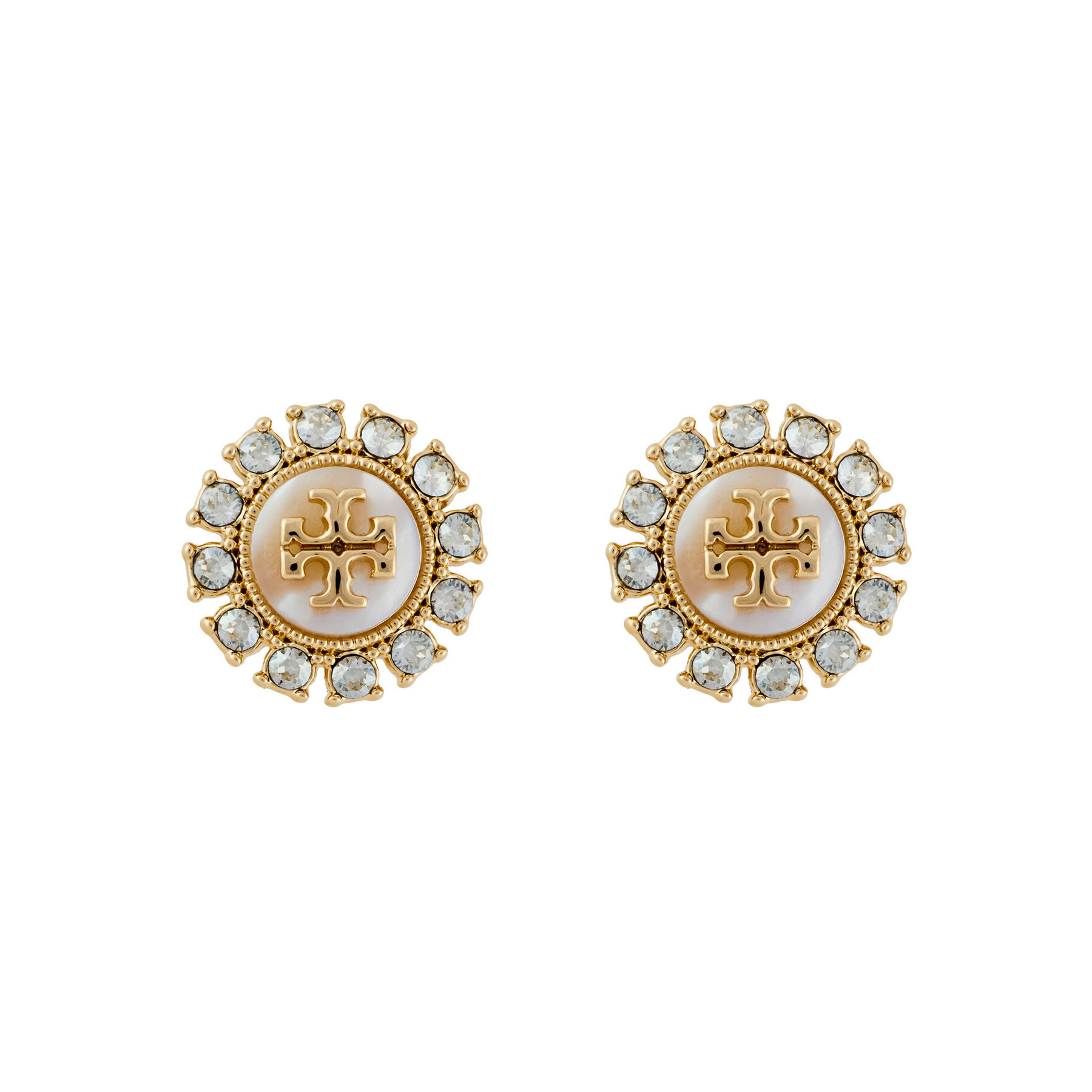 Náušnice Tory Burch Kira Crystal 87083 Zlatá