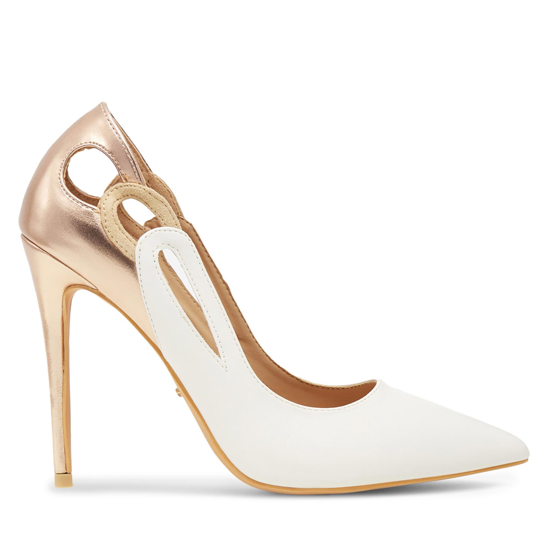 Pantofi cu toc subțire DeeZee KL-92831-619 Alb