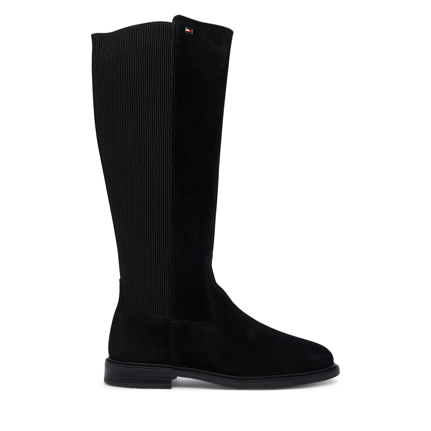 Zimski škornji Tommy Hilfiger Enamel Flag Suede High Chelsea FW0FW09574 Črna