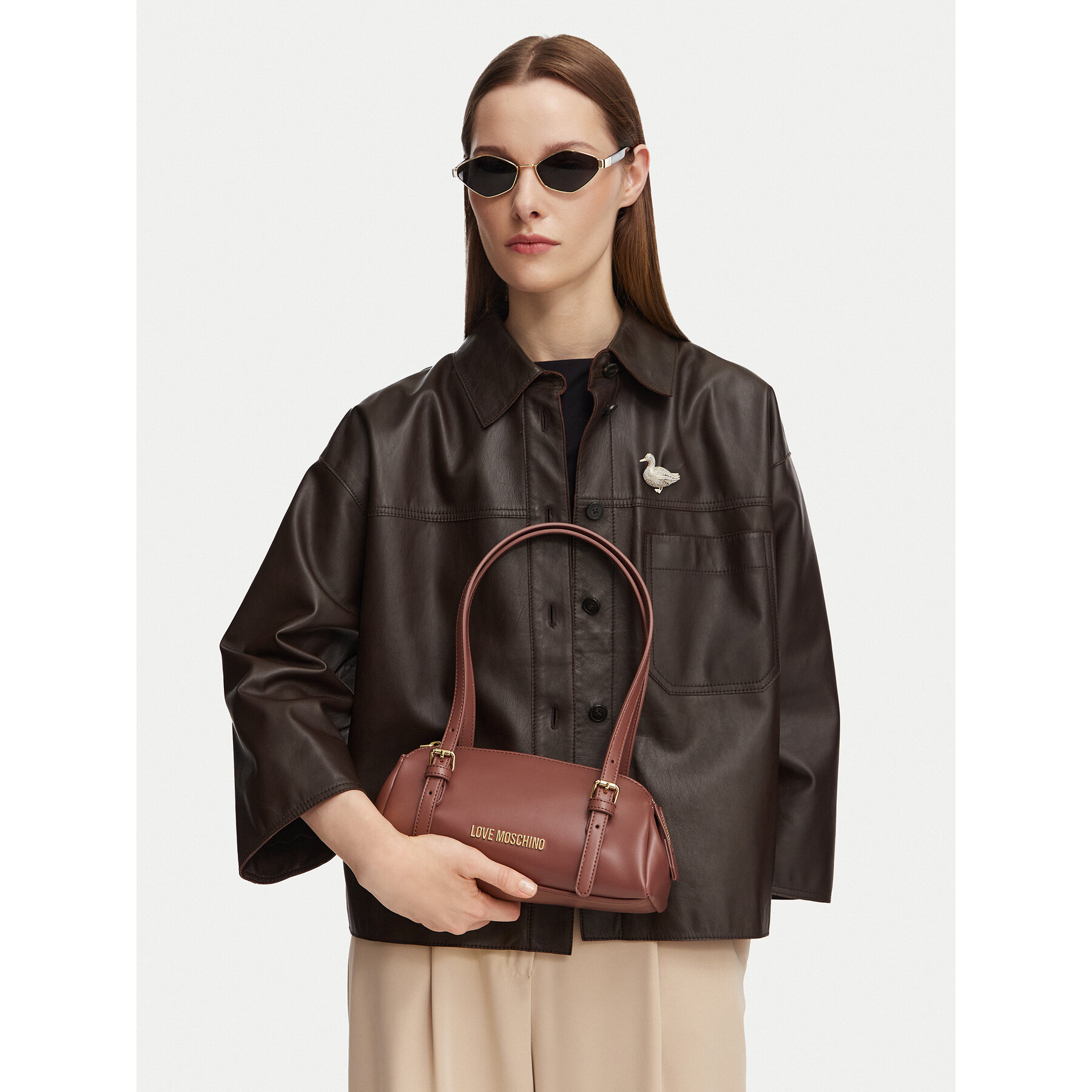 Torbica LOVE MOSCHINO JC4101PP1PLY0200 Smeđa