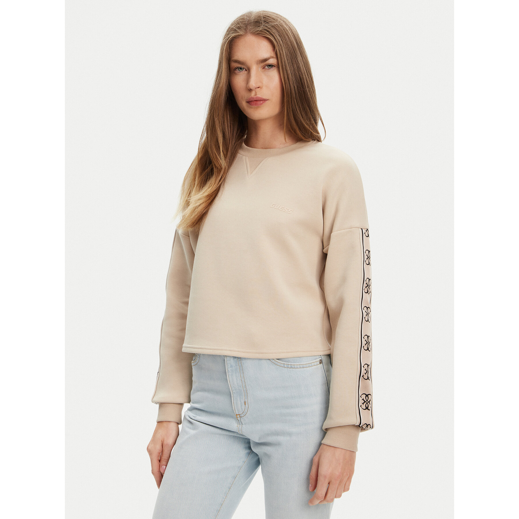 Guess Sweatshirt V3BQ16 KB3P2 Beige Regular Fit