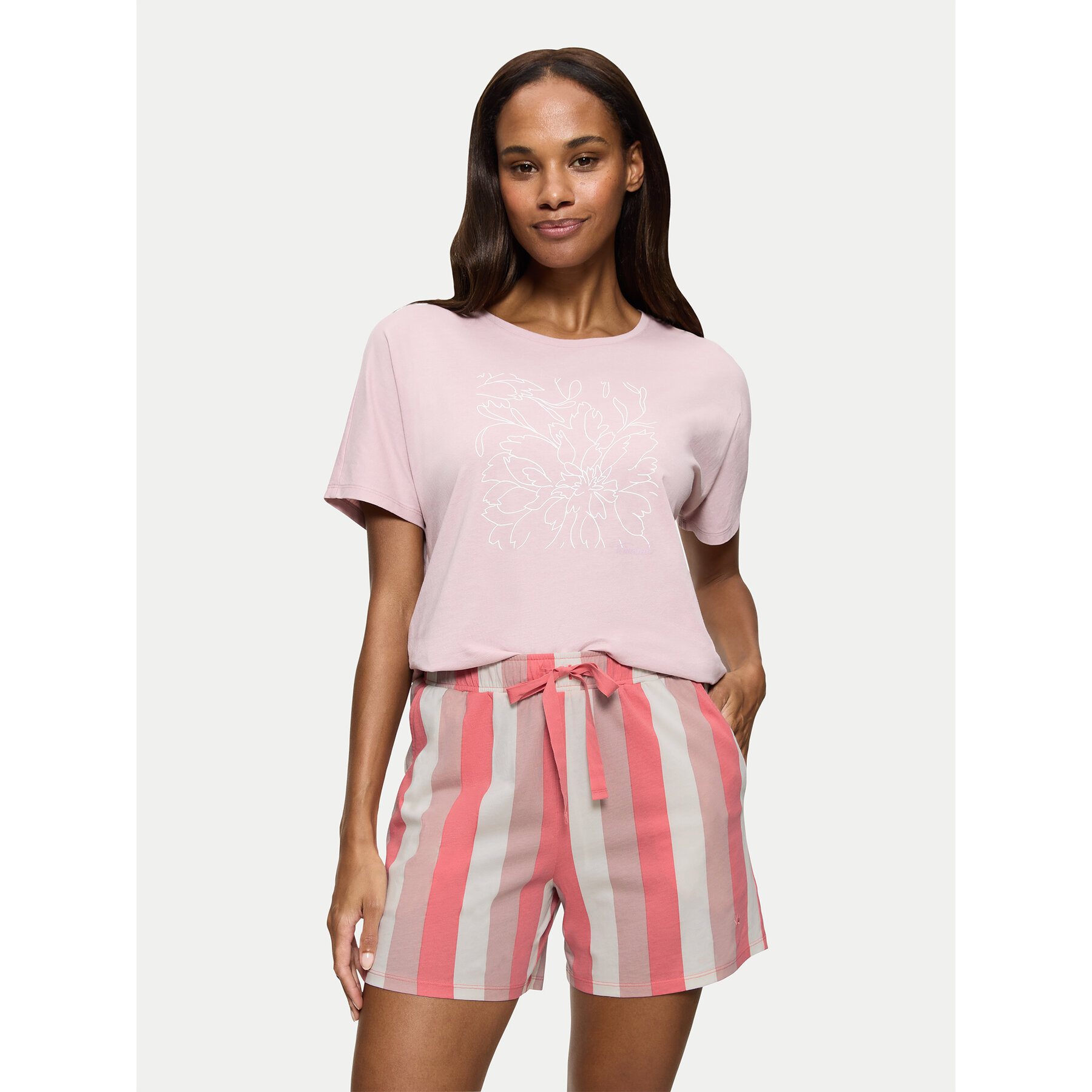 Triumph Rövid pizsama nadrág Mix & Match 10218280 Rózsaszín Relaxed Fit