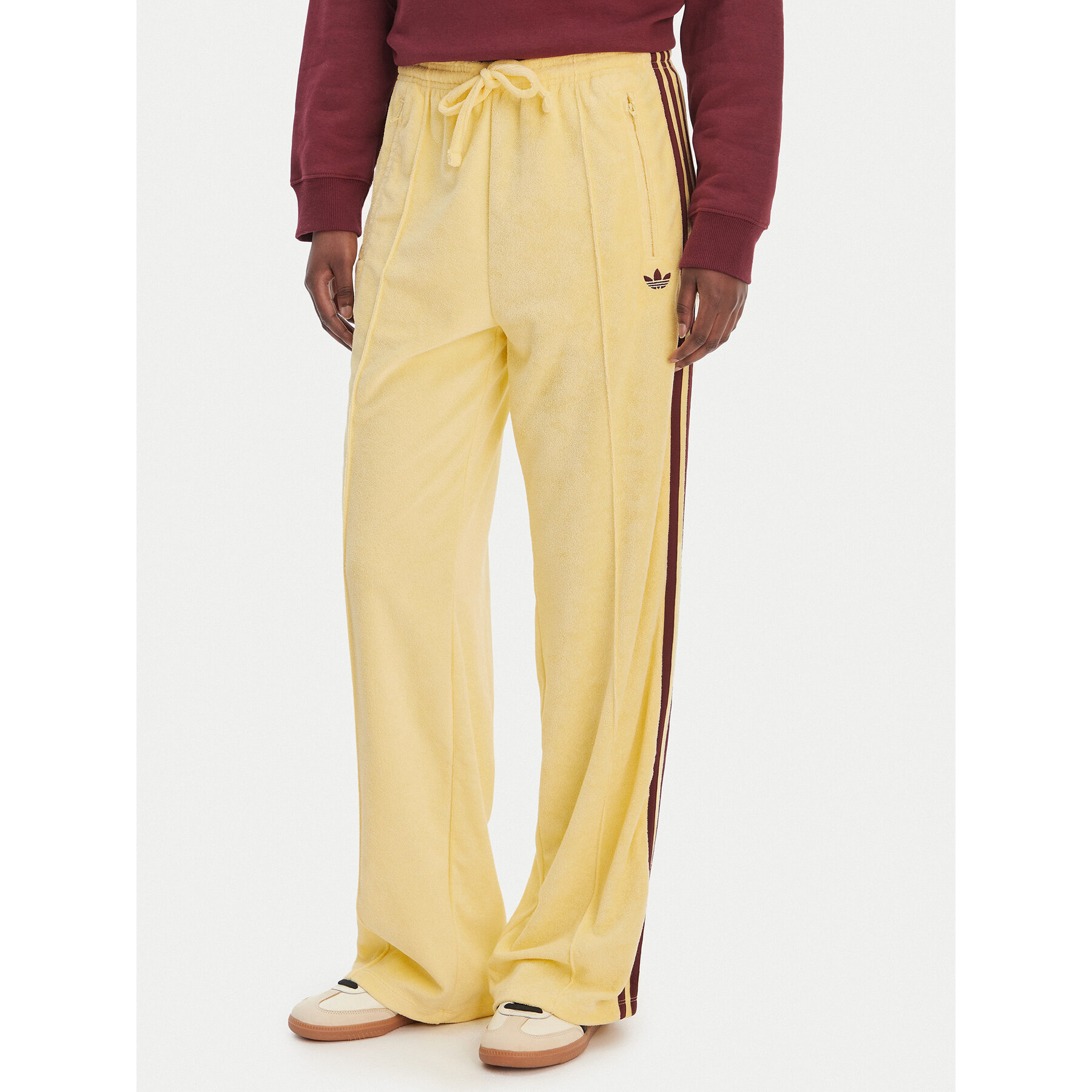 adidas Jogginghose Terry Towel Firebird KQ6662 Gelb Loose Fit