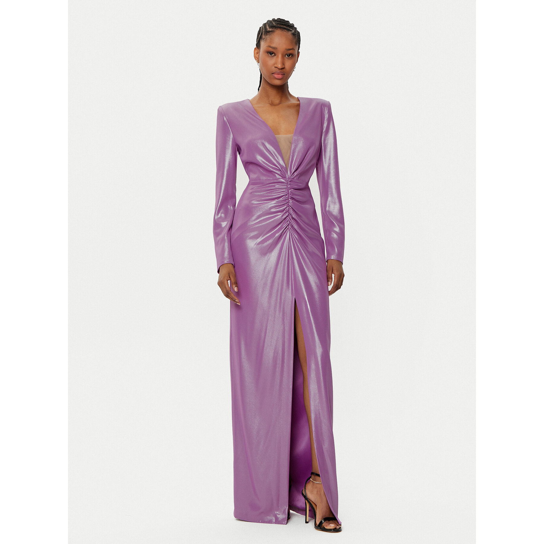 Fracomina Abendkleid FQ24WD3009W75301 Violett Slim Fit