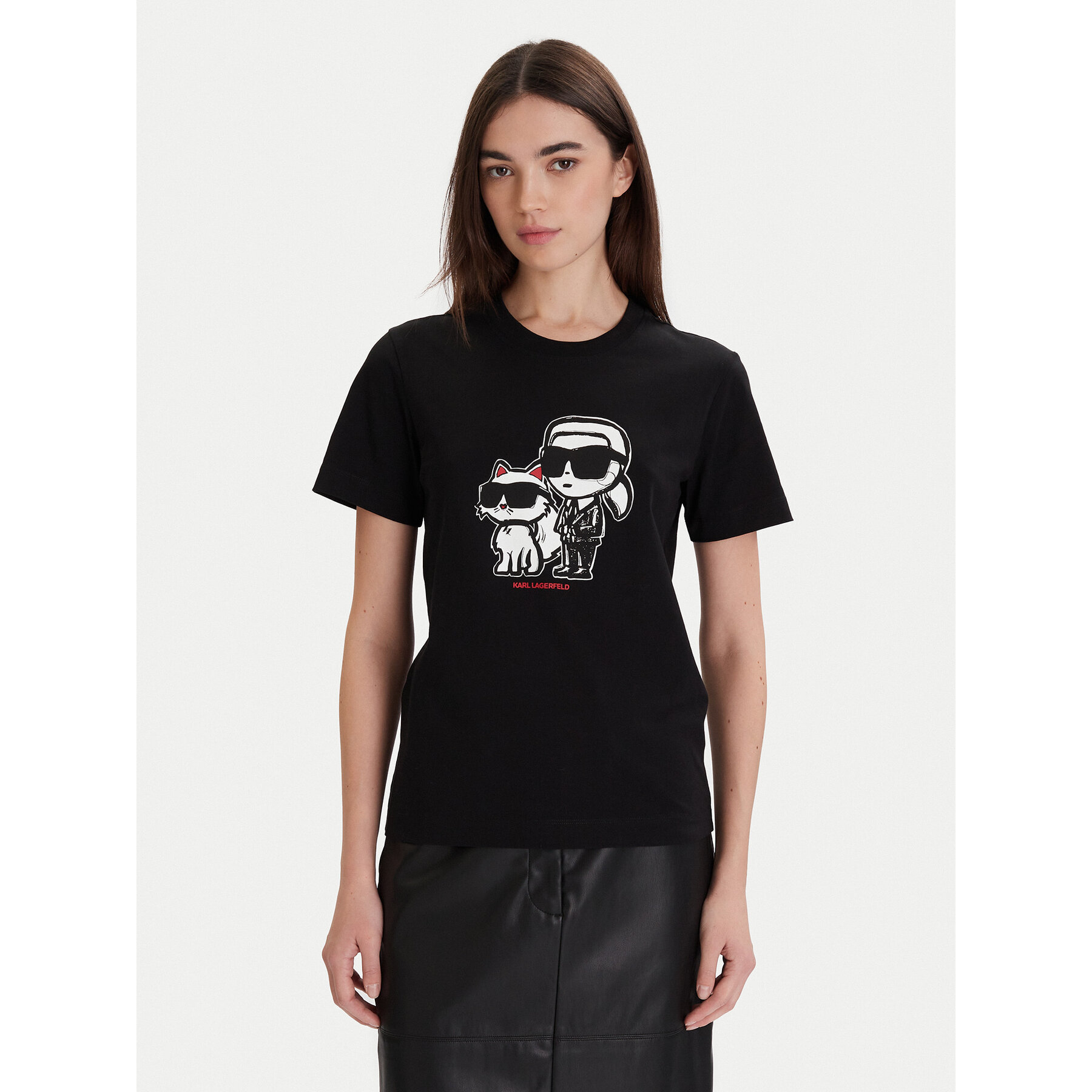 KARL LAGERFELD T-shirt A1W17129 Crna Regular Fit