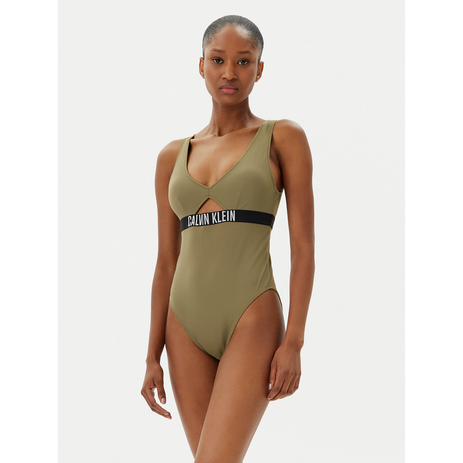 Calvin Klein Swimwear Badeanzug KW0KW02746 Grün
