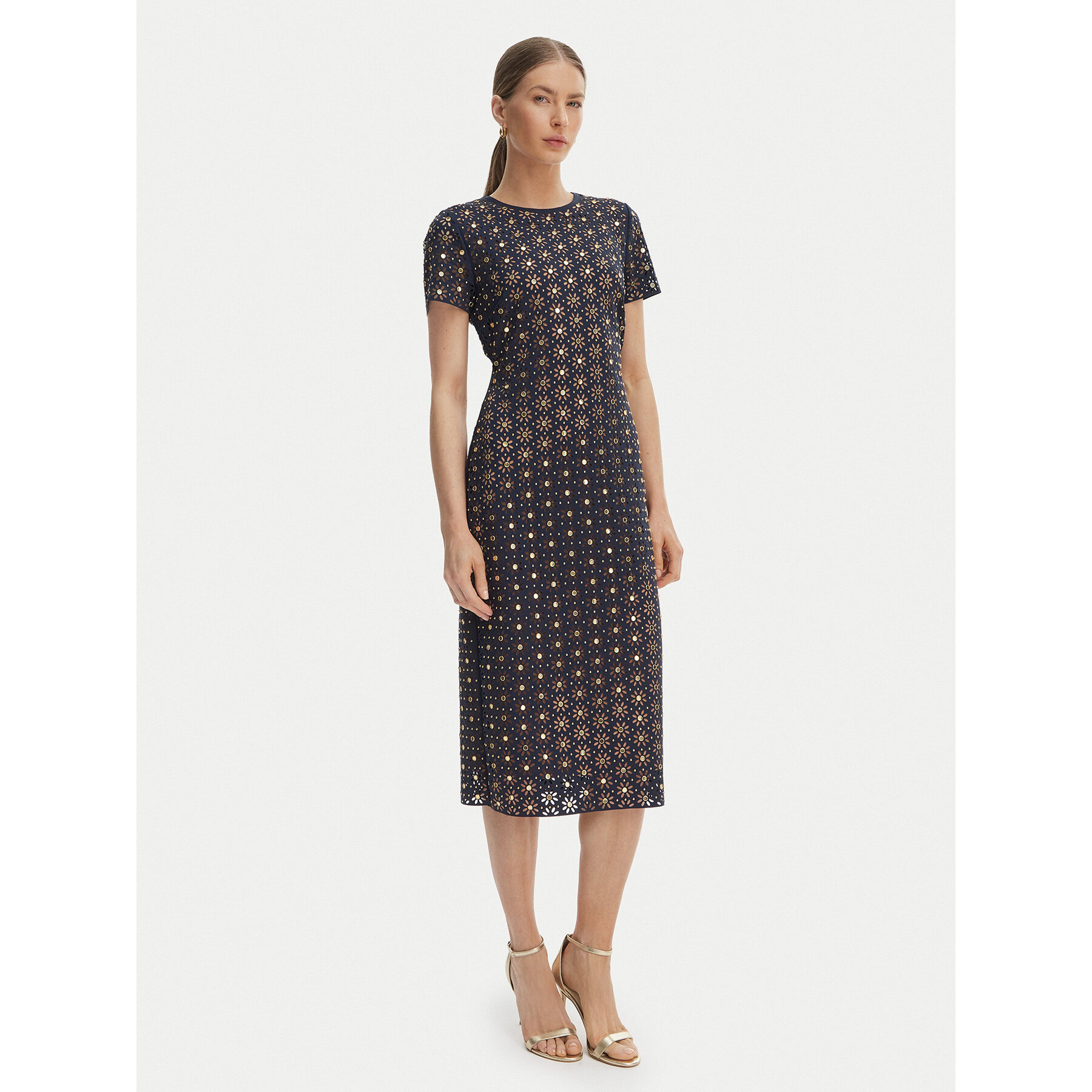 MICHAEL Michael Kors Kleid für den Alltag MS683HED6E Dunkelblau Slim Fit