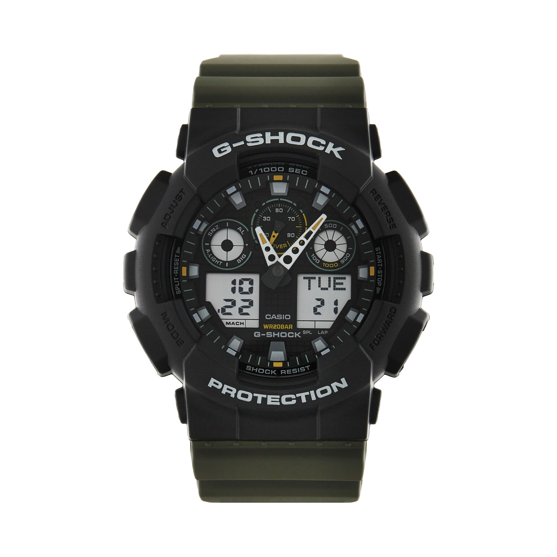 Męski Zegarek G-Shock Khaki Two Tune Utility GA-100TU-1A3ER