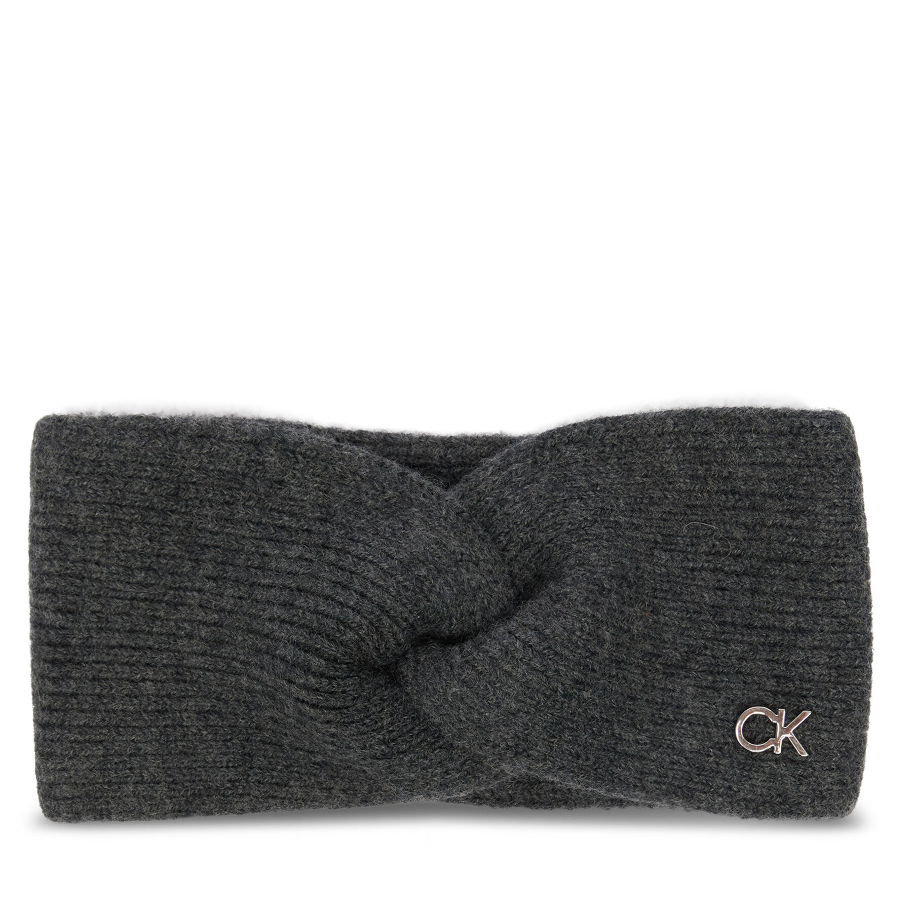 Textilná čelenka Calvin Klein Chunky K60K612872 Tmavosivá