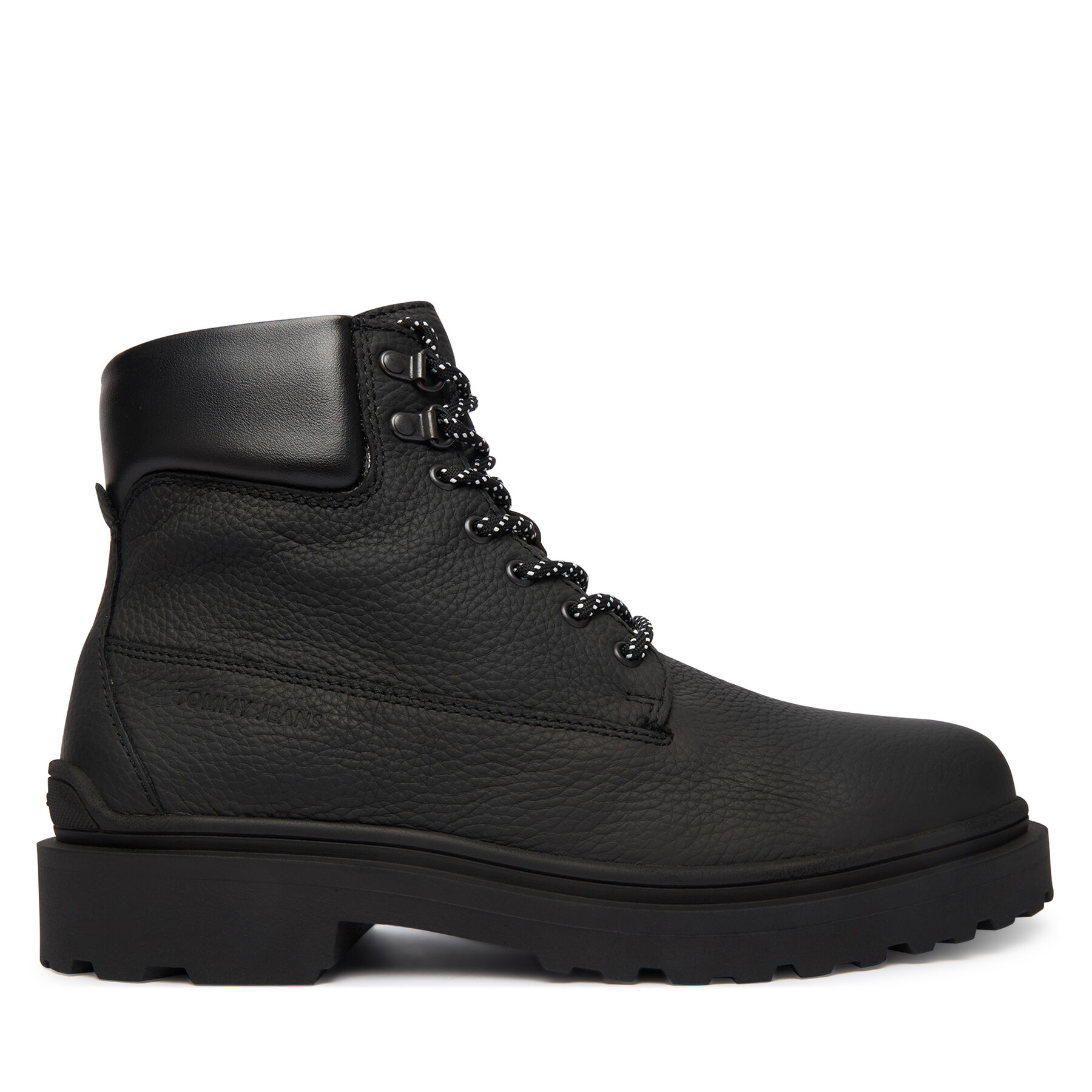 Gležnjarji Tommy Jeans Tjm Lace Up Boot Leather EM0EM01629 Črna
