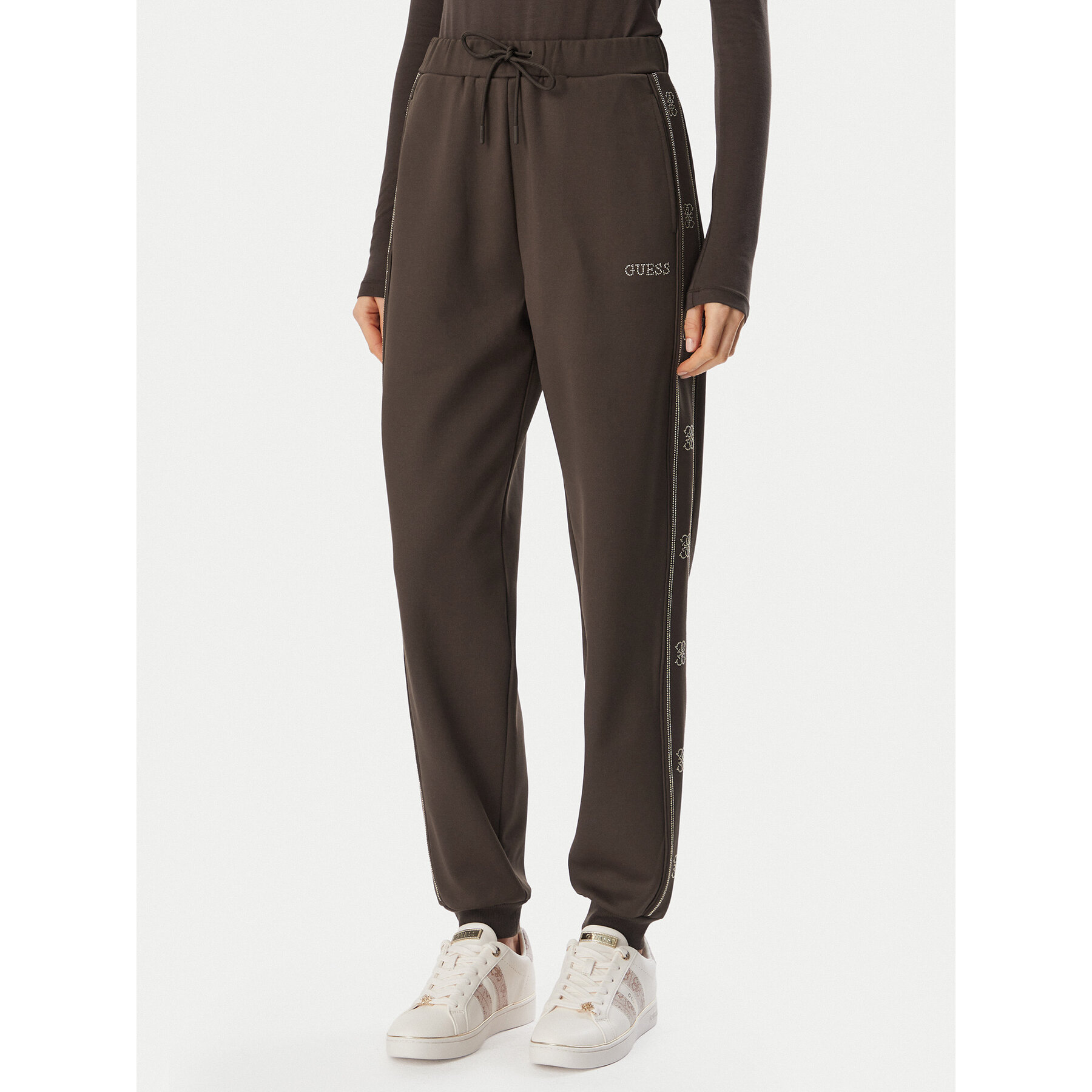 Guess Jogginghose V5BB23 KCX22 Braun Regular Fit