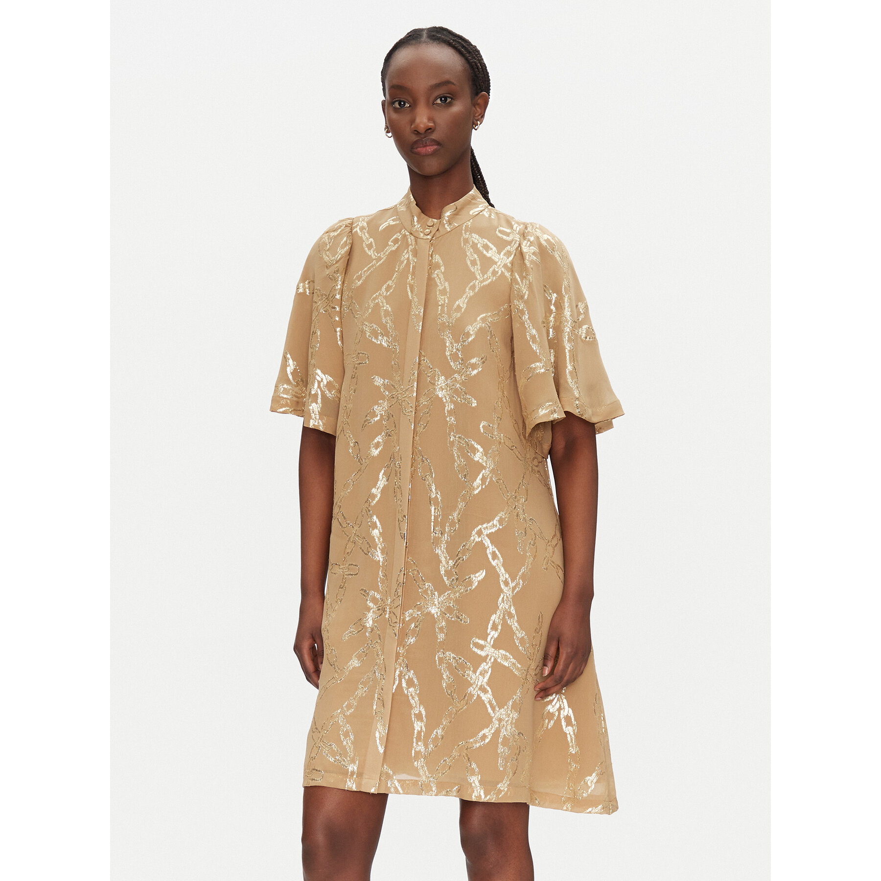 Bruuns Bazaar Hemdkleid Philly BBW4552 Beige Loose Fit