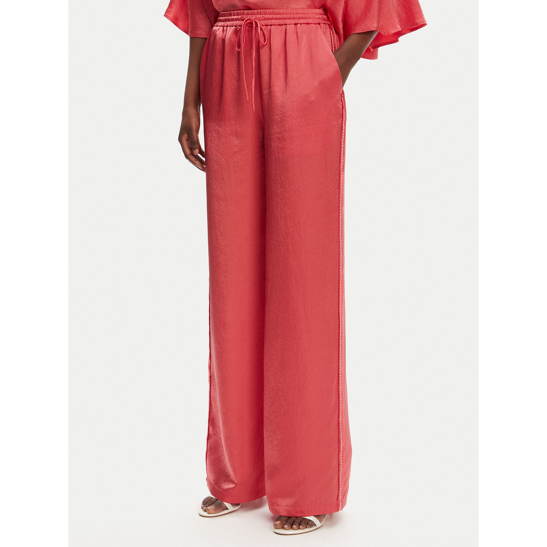 PINKO Stoffhose 104595 A2BU Korallenfarben Regular Fit