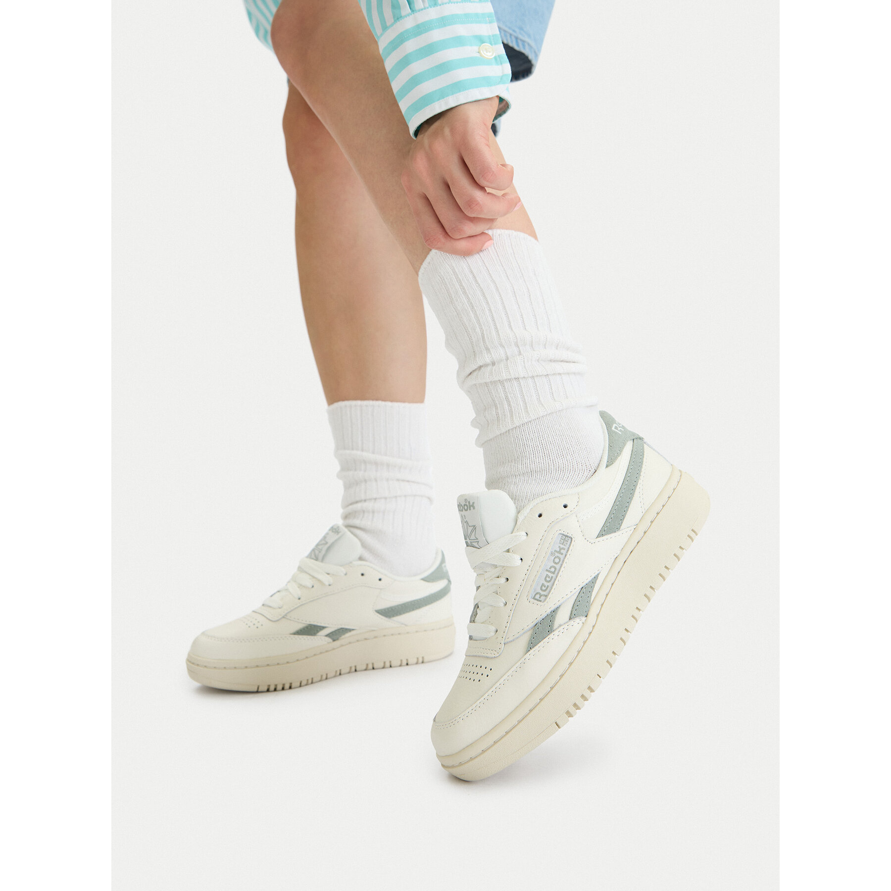 Sneakers Reebok EO-CLUB C DOUBLE REVENGE 100244645 Écru