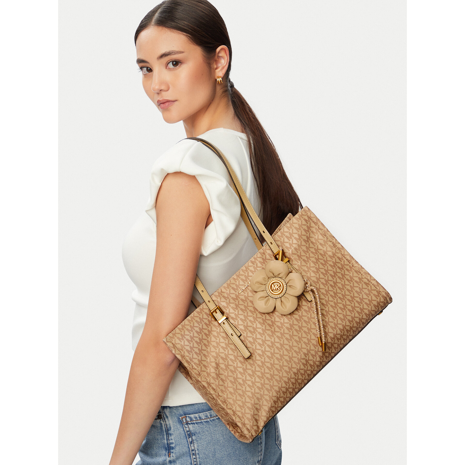 Geantă MICHAEL Michael Kors Zadie 30T6A6ZT8C Bej