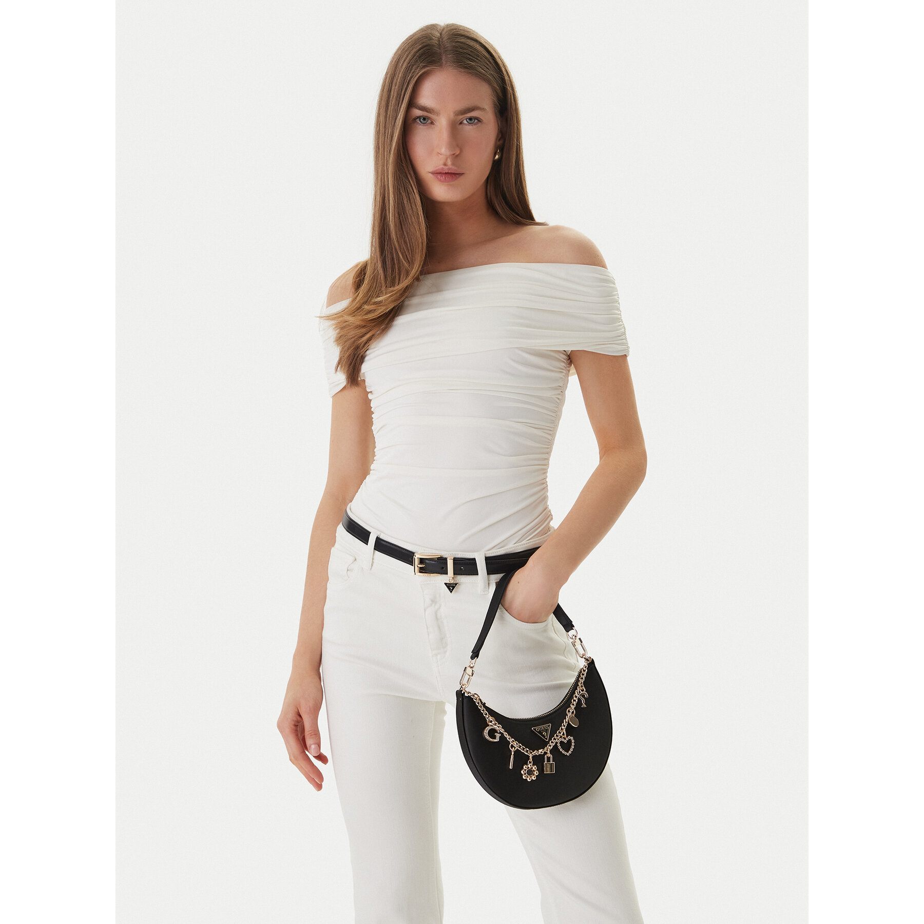 Geantă Guess Tasmin Mini HWES99 31720 Negru