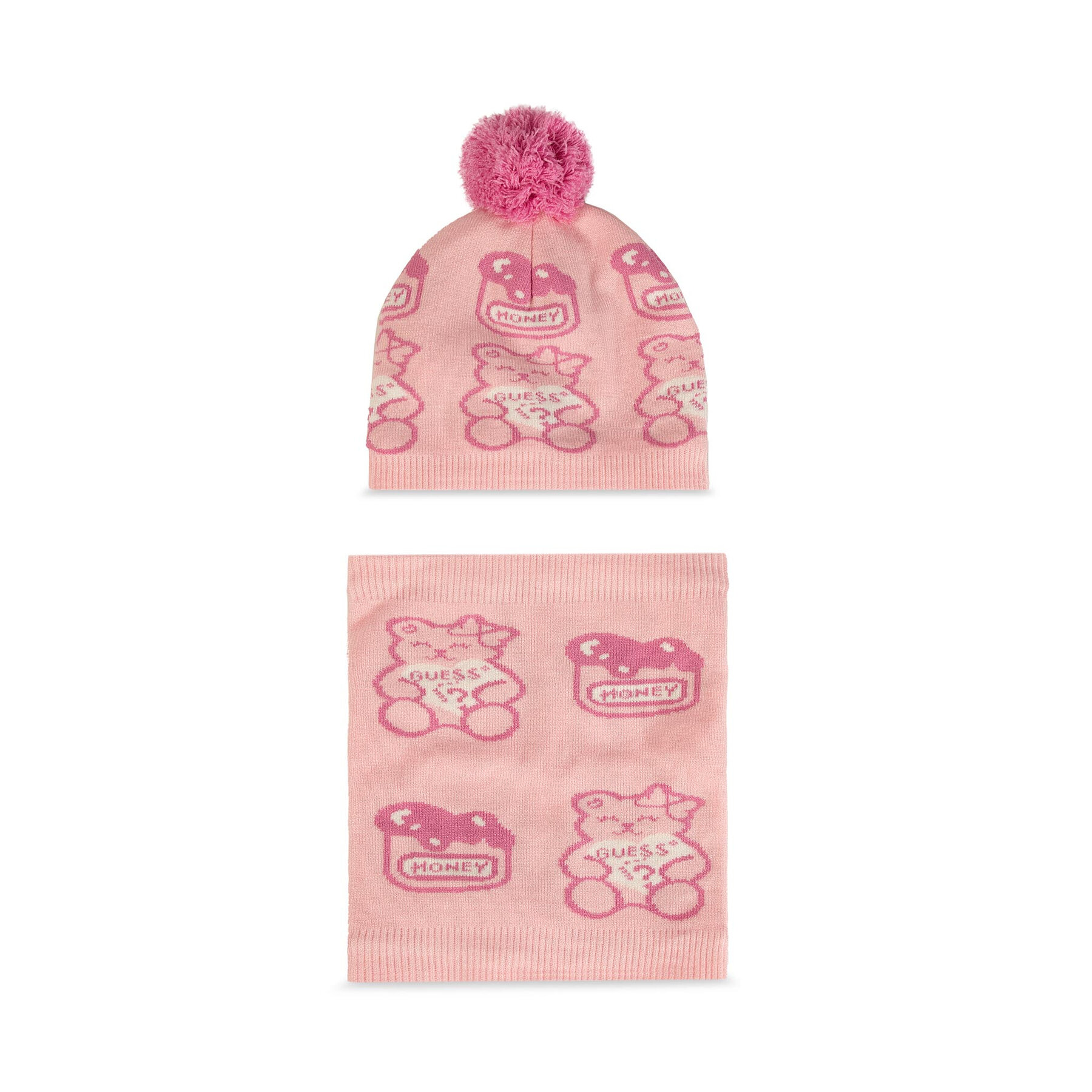 Set: gorro y bufanda de tubo Guess H1BZ00 Z2XC0 Rosa