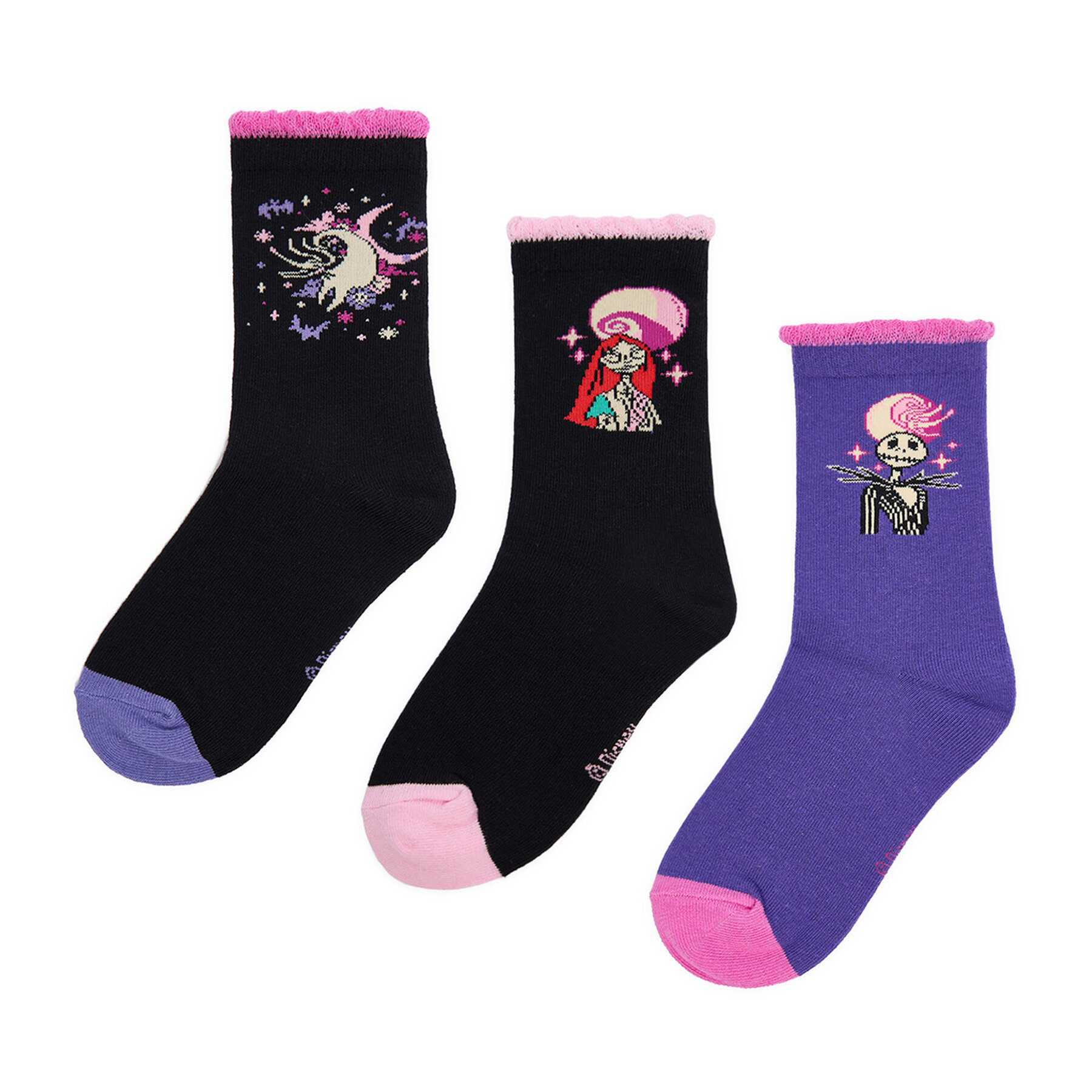 Kratke nogavice NIGHTMARE BEFORE CHRISTMAS CEO-ACCCS-AW25-335NBC(3-PACK) Črna
