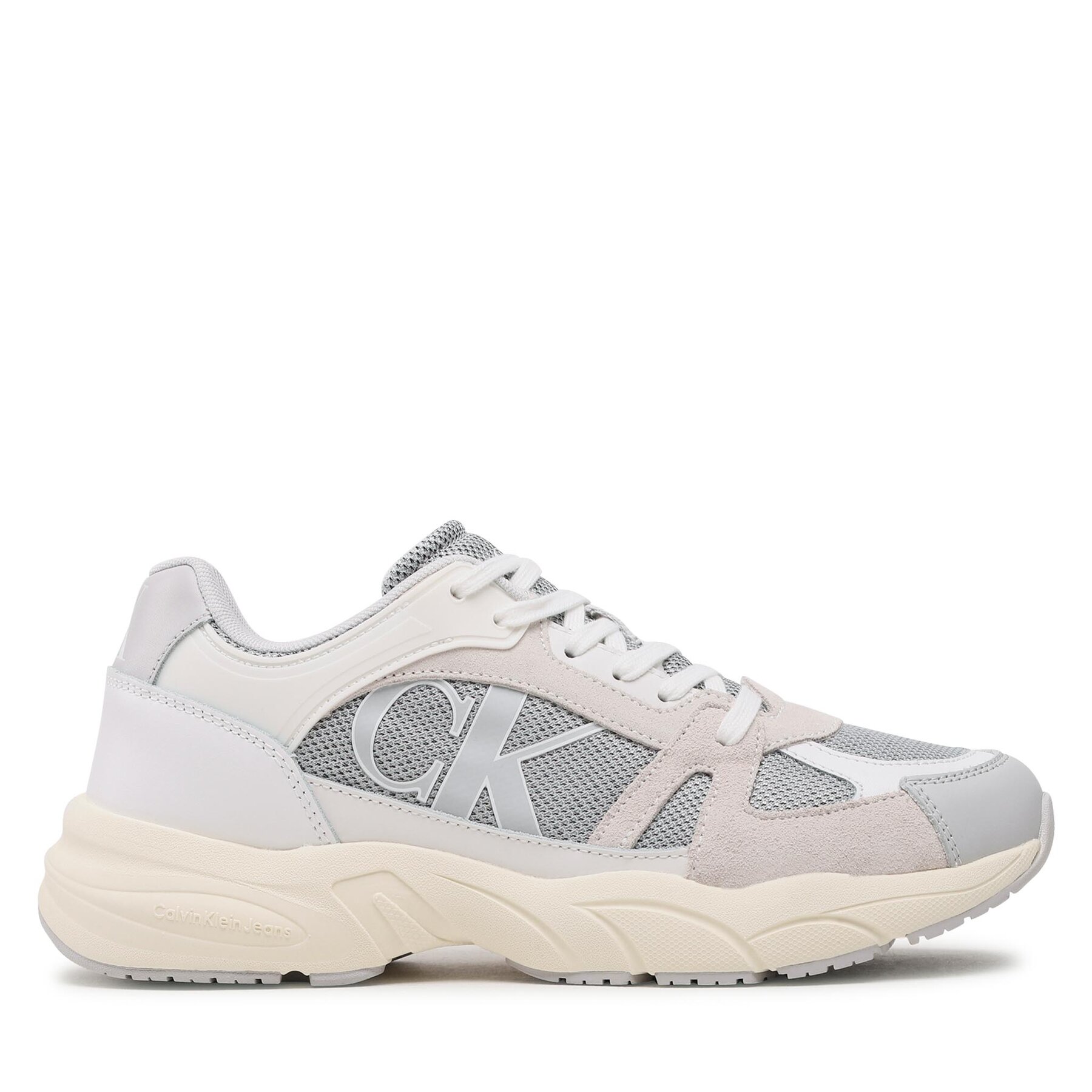 Laisvalaikio Batai Calvin Klein Jeans Retro Tennis Laceup Mix Lth YM0YM00696 Pilka