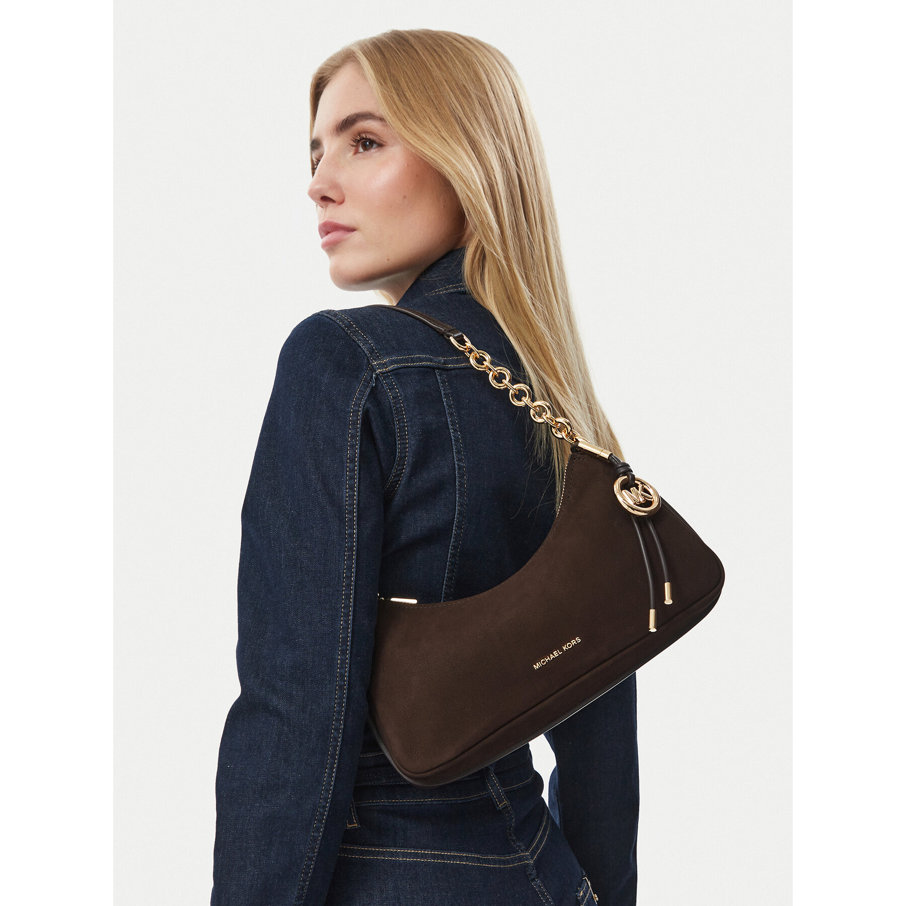 Torbica MICHAEL Michael Kors Nolita 32R6GY5W6L Tamno smeđa
