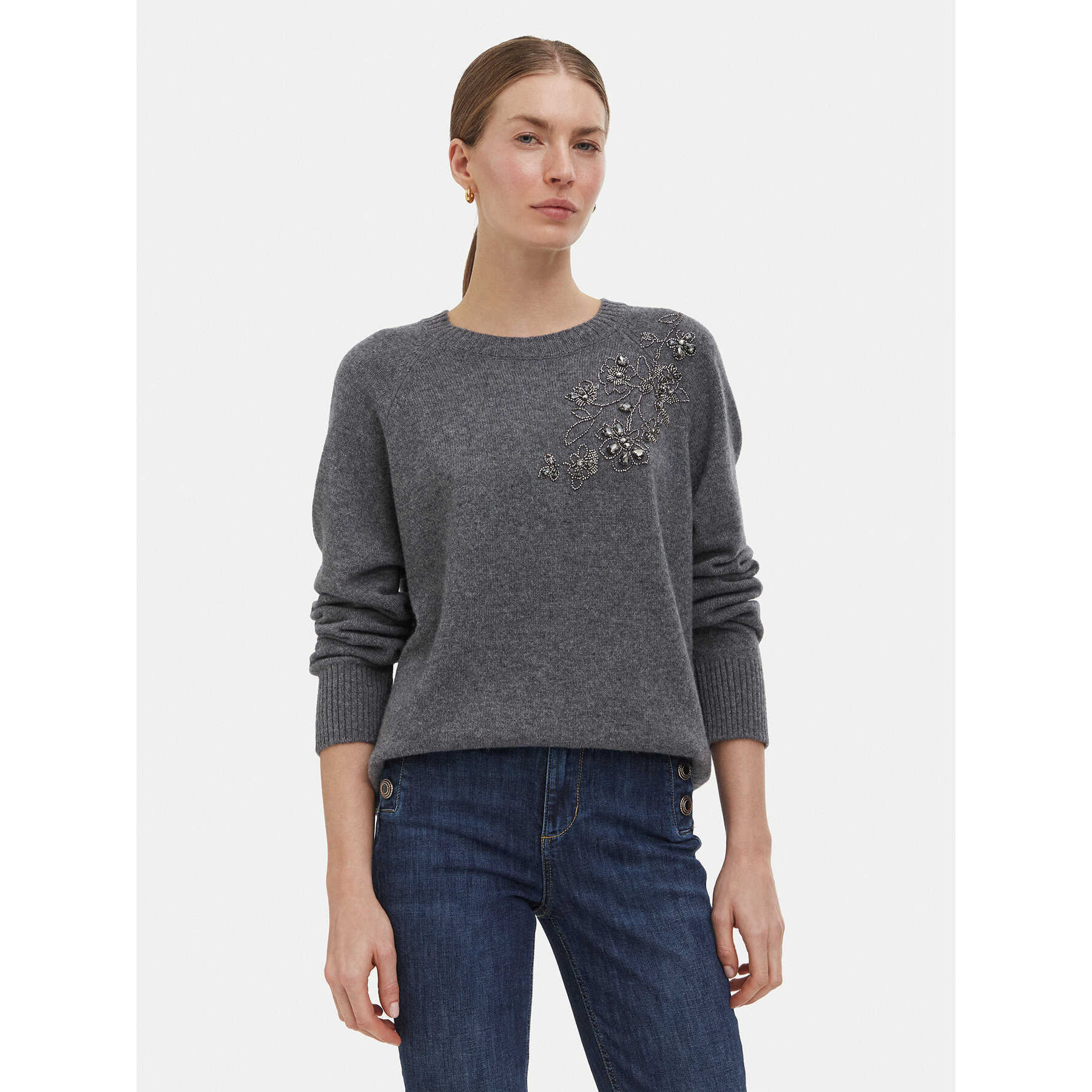 Liu Jo Pullover WF6371 MS009 Dunkelgrau Regular Fit