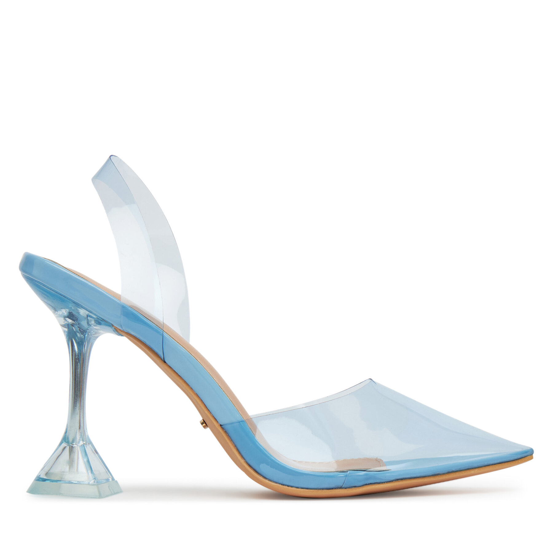 Štikle DeeZee ZALHT-02 BLUE PU Transparentna