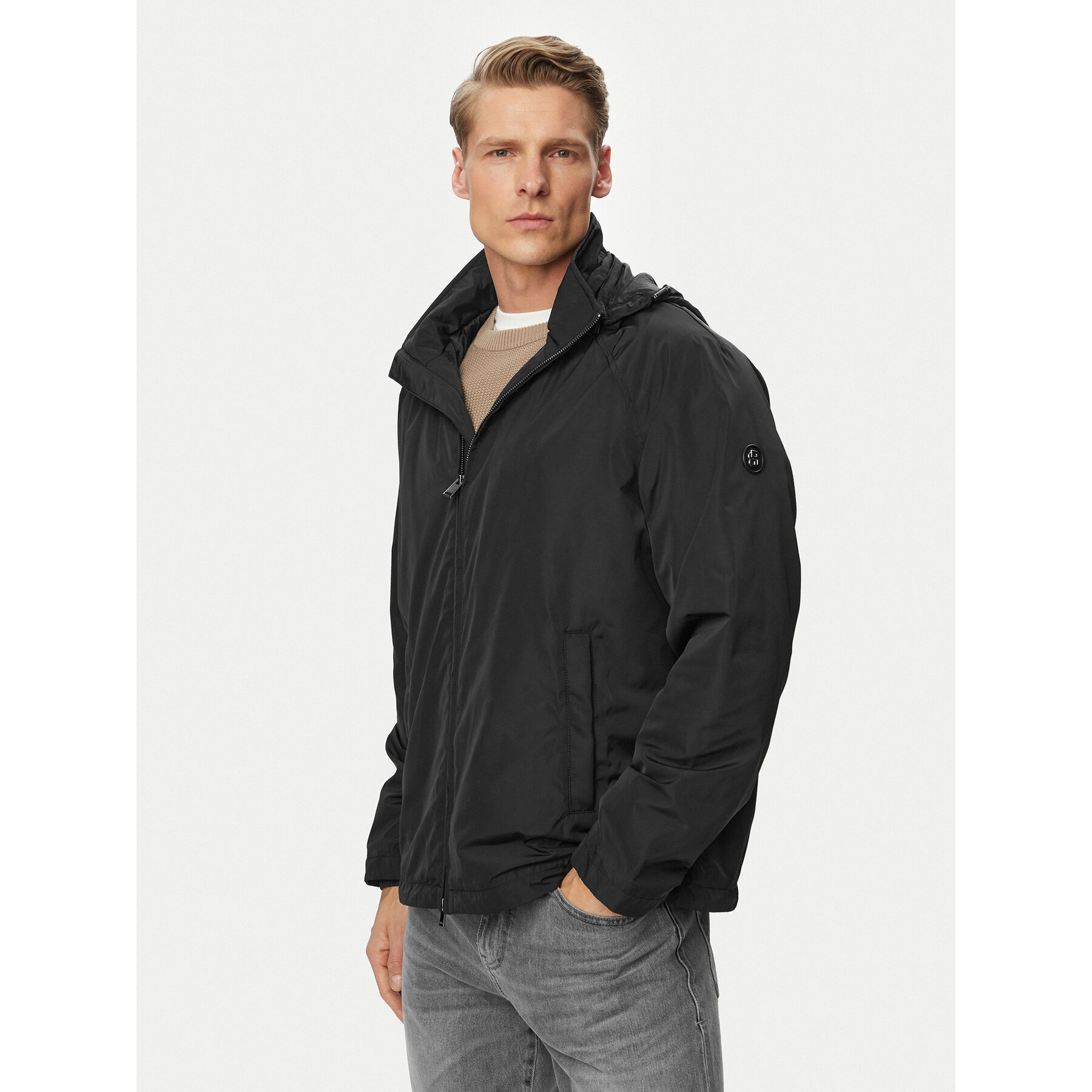 Boss Windjacke H-Carlen 50564402 Schwarz Regular Fit