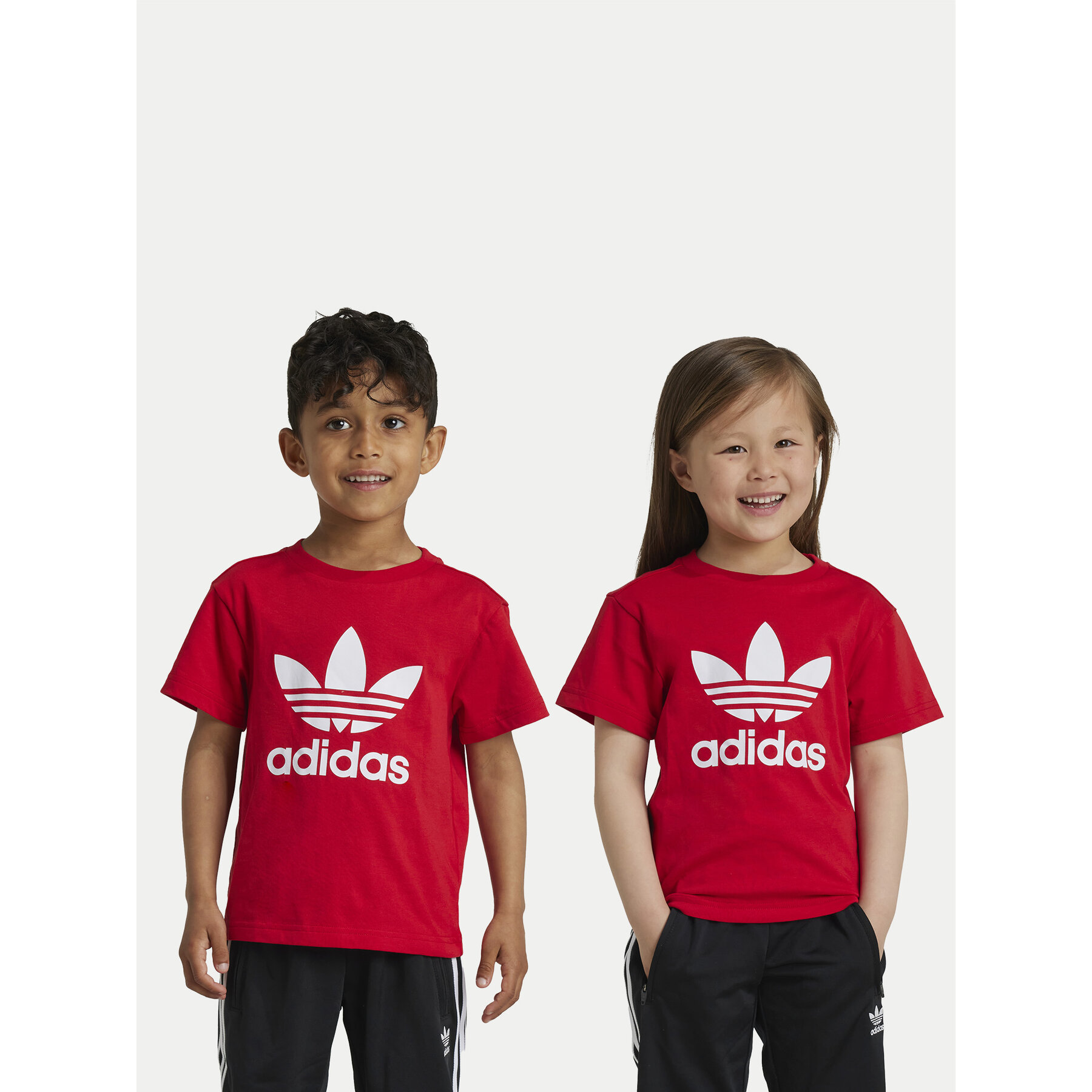 adidas T-Shirt Adicolor Trefoil IY2387 Rosso Regular Fit