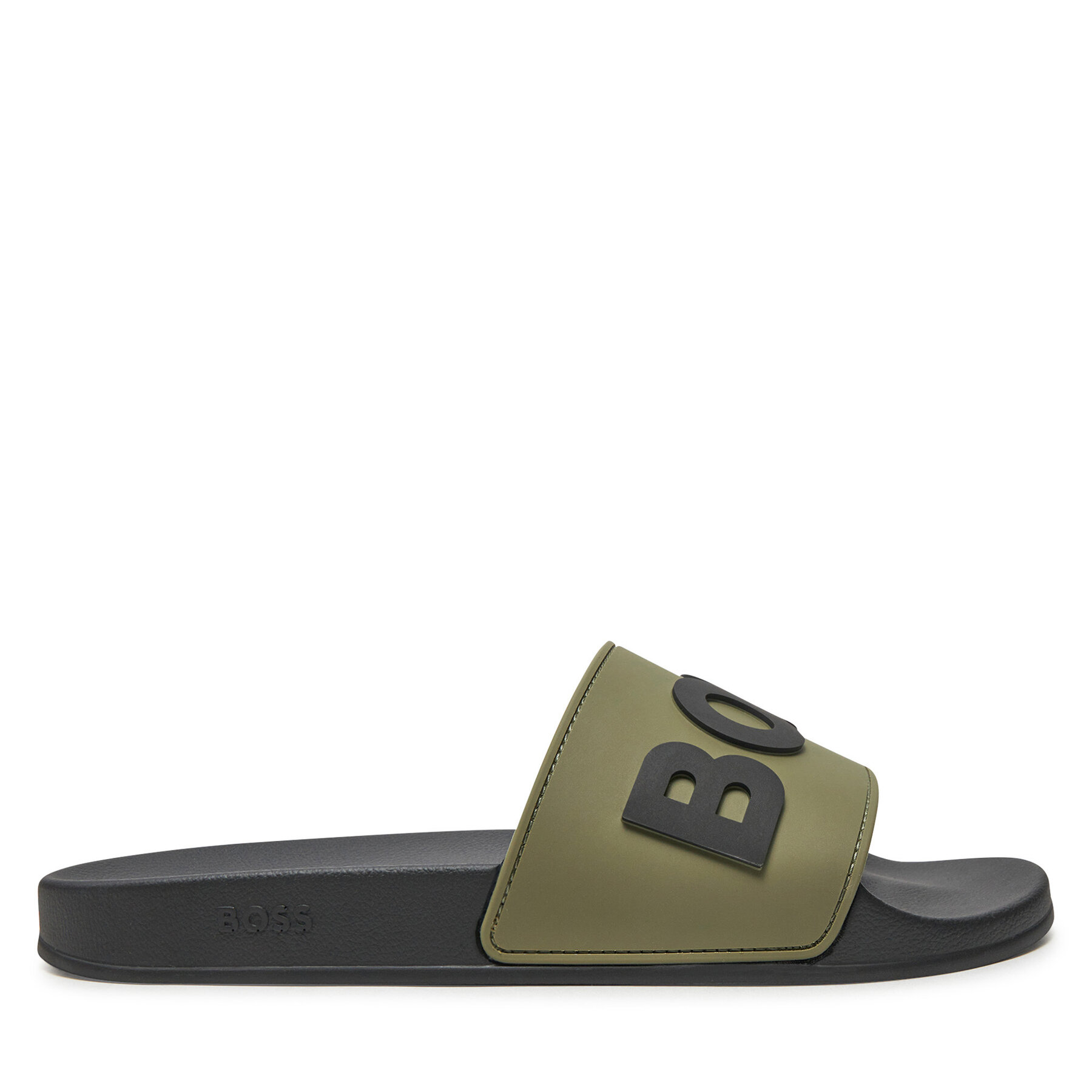 Herren Pantoletten BOSS, Schuhgröße 40, Grün, Kirk Slid rblg N 50498241